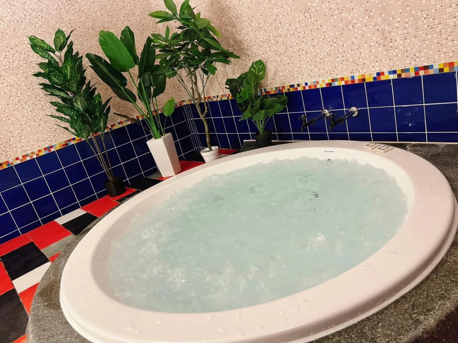Hot Tub in Japanese style hotel and dining Morigen