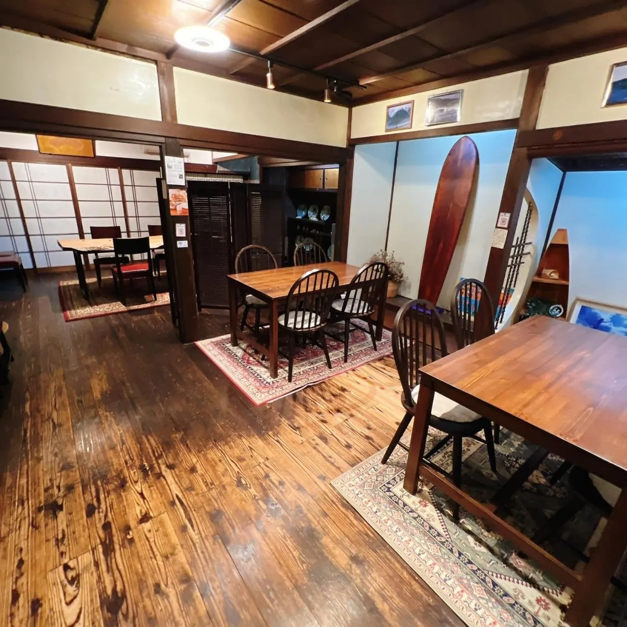 Dining area in Japanese style hotel and dining Morigen