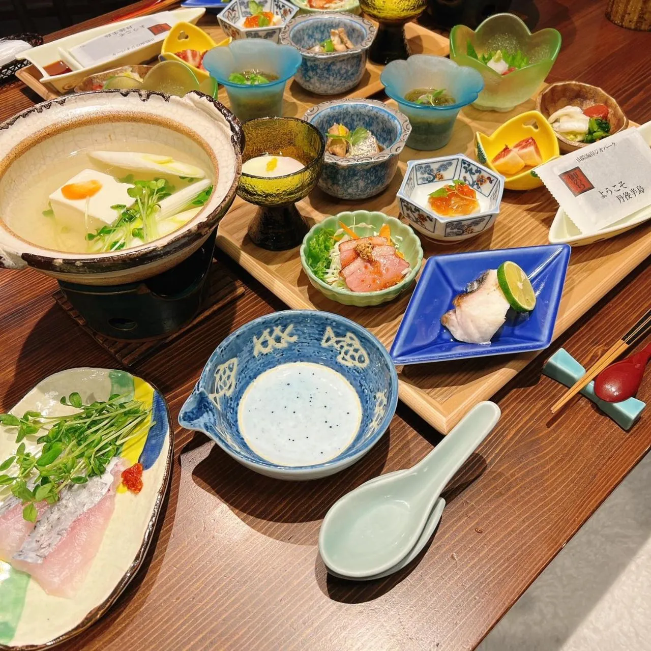 Breakfast in Japanese style hotel and dining Morigen
