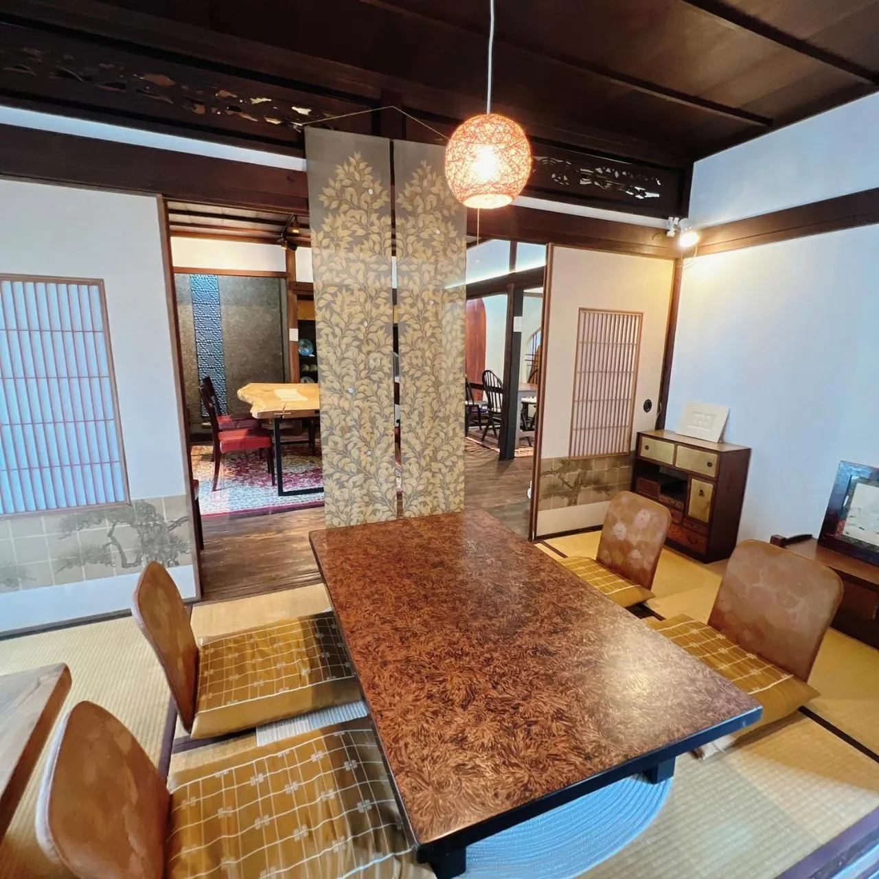 Dining area in Japanese style hotel and dining Morigen