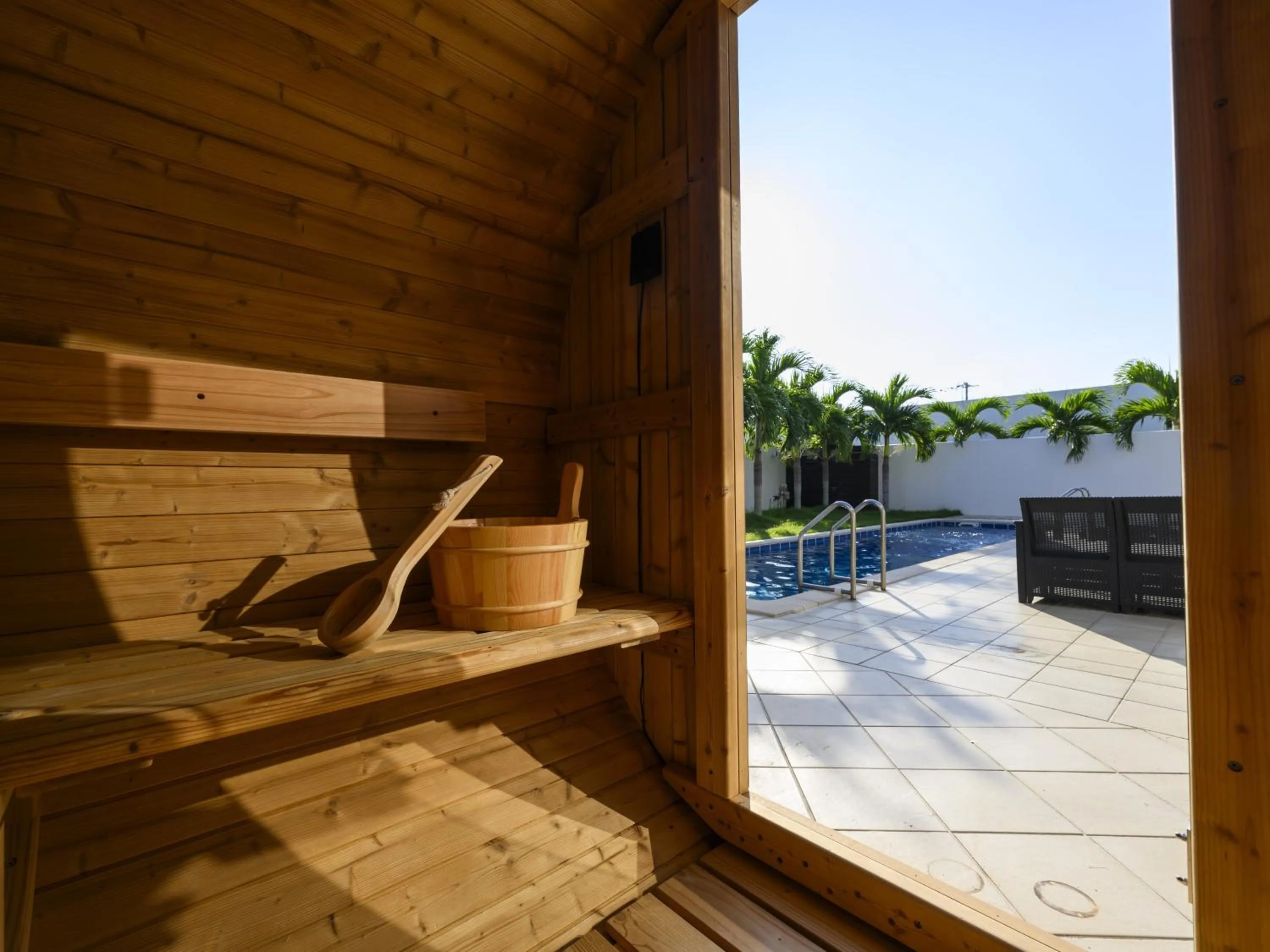Sauna in Pool Villa Imadomari by Coldio Premium