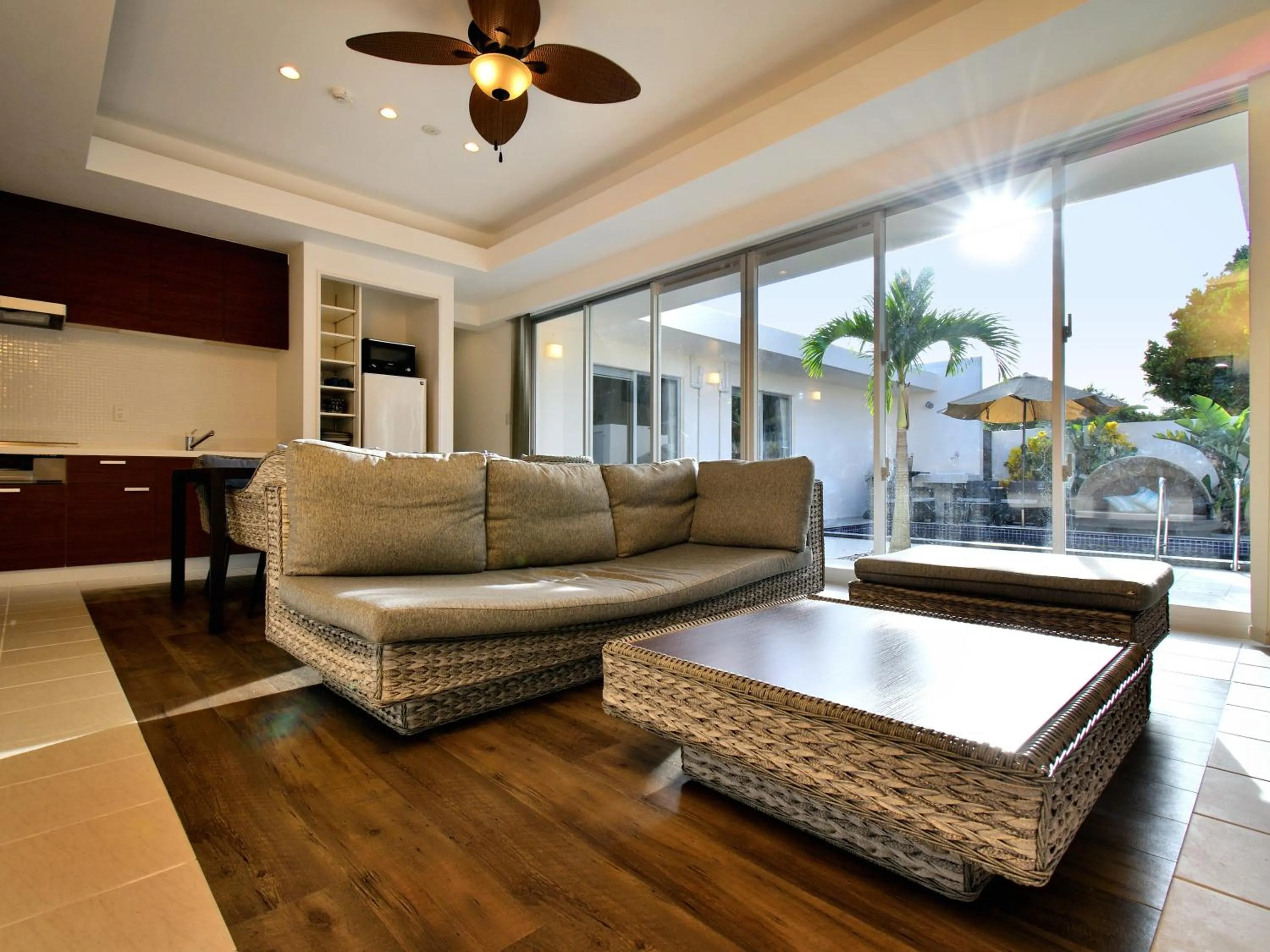 Living room in Pool Villa Imadomari by Coldio Premium