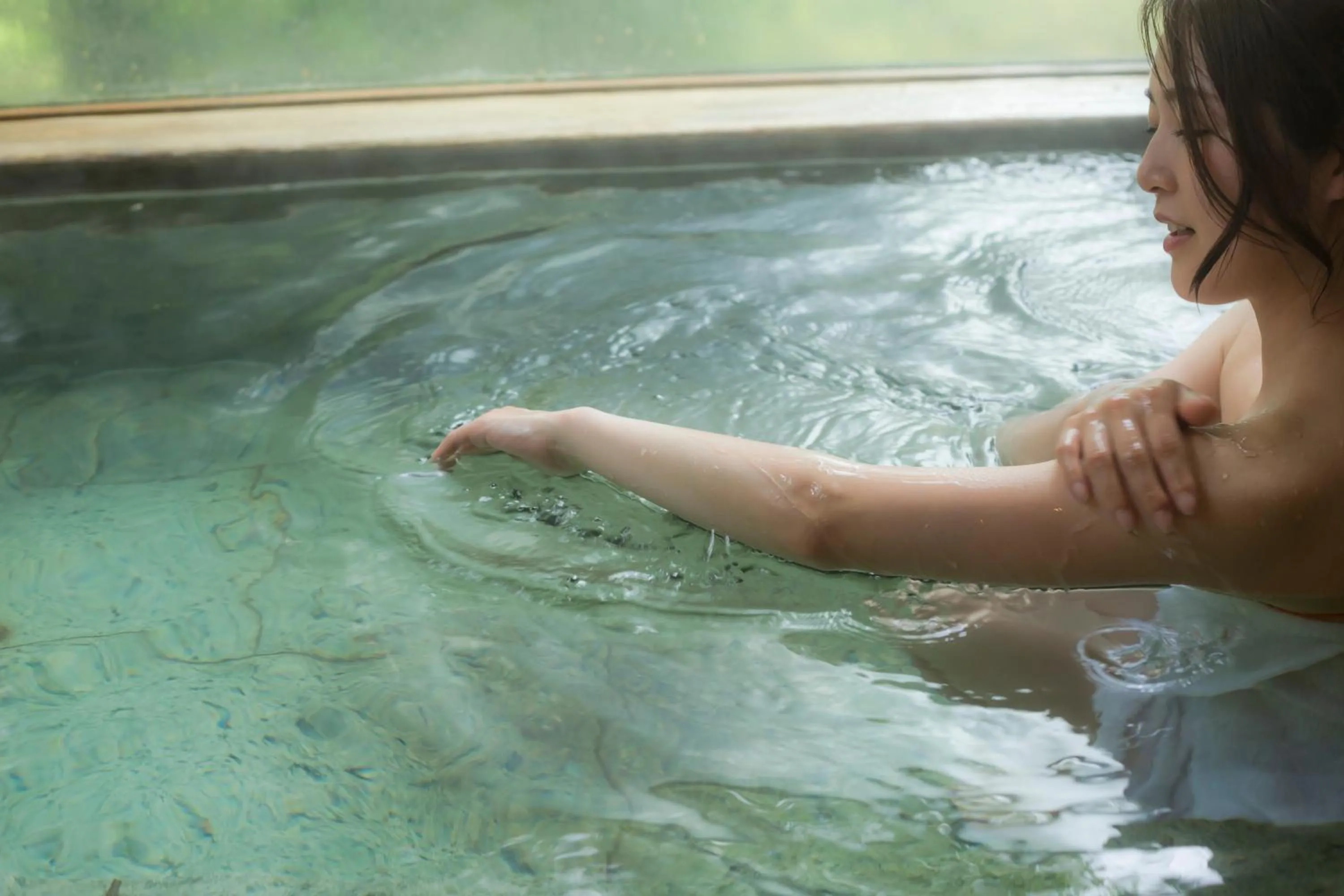 Open Air Bath in Yamanakaonsen Ohanami Kyubei