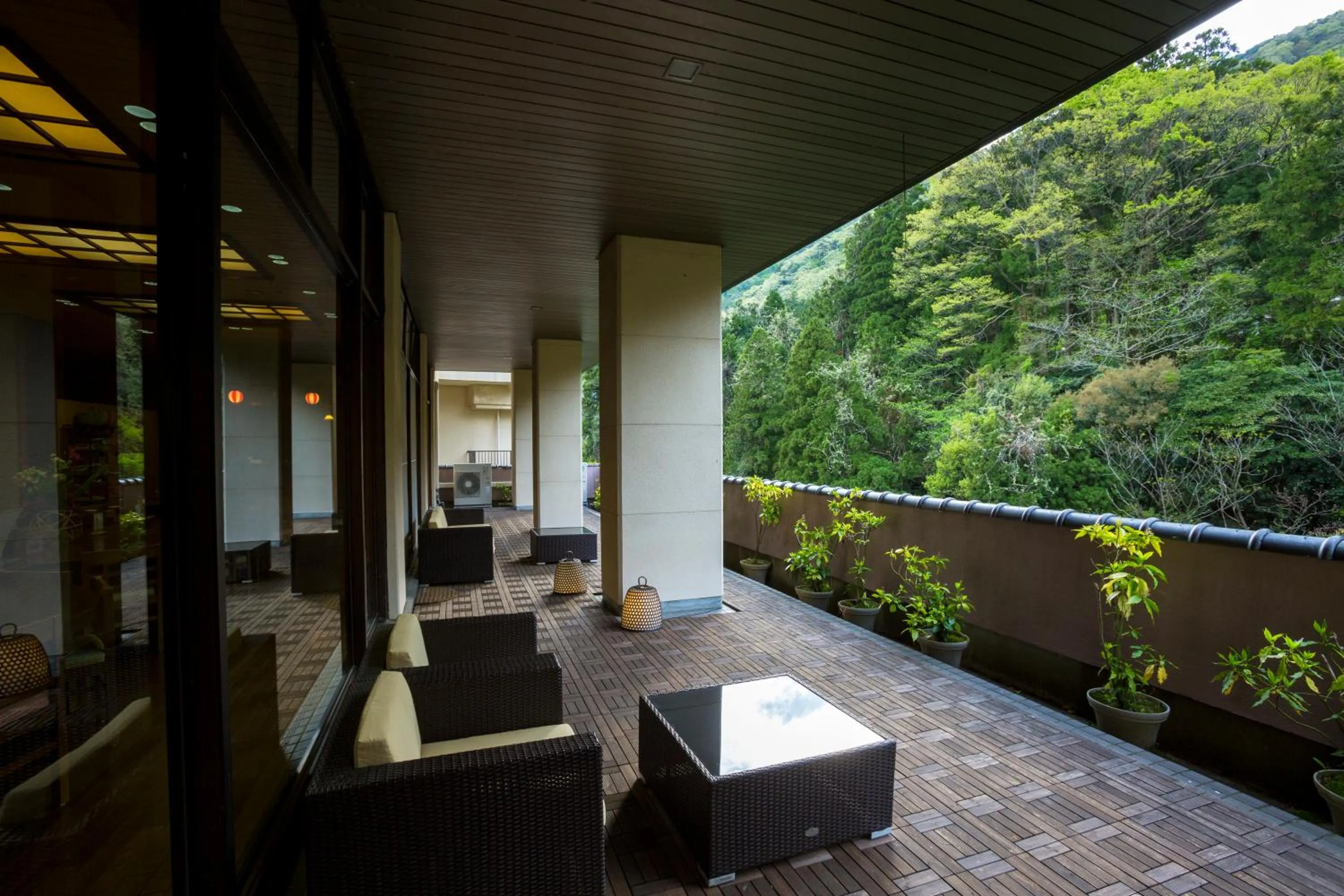 Balcony/Terrace in Yamanakaonsen Ohanami Kyubei