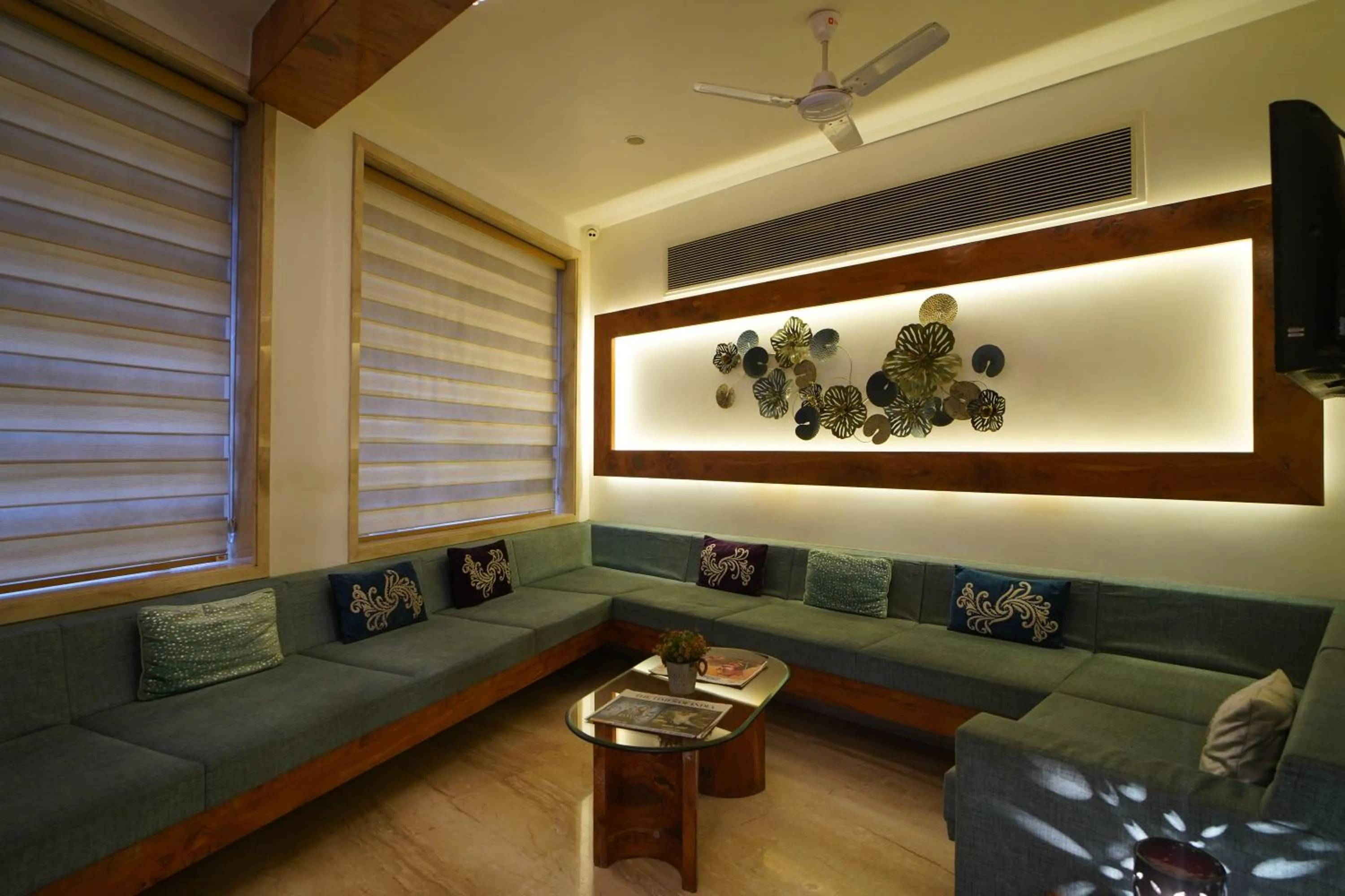 Seating area in Hotel GK Palace