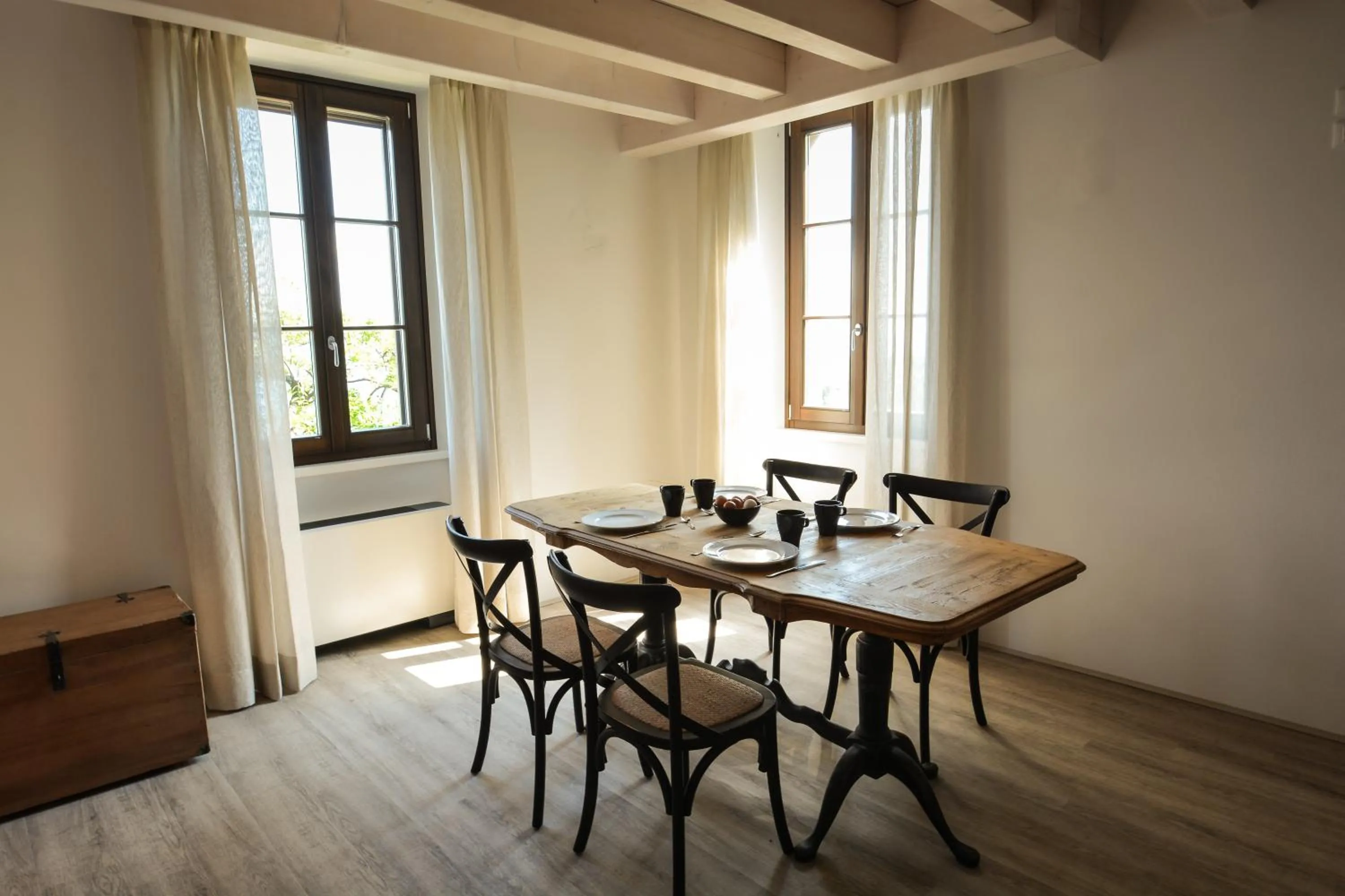 Dining area in Cascina Varini