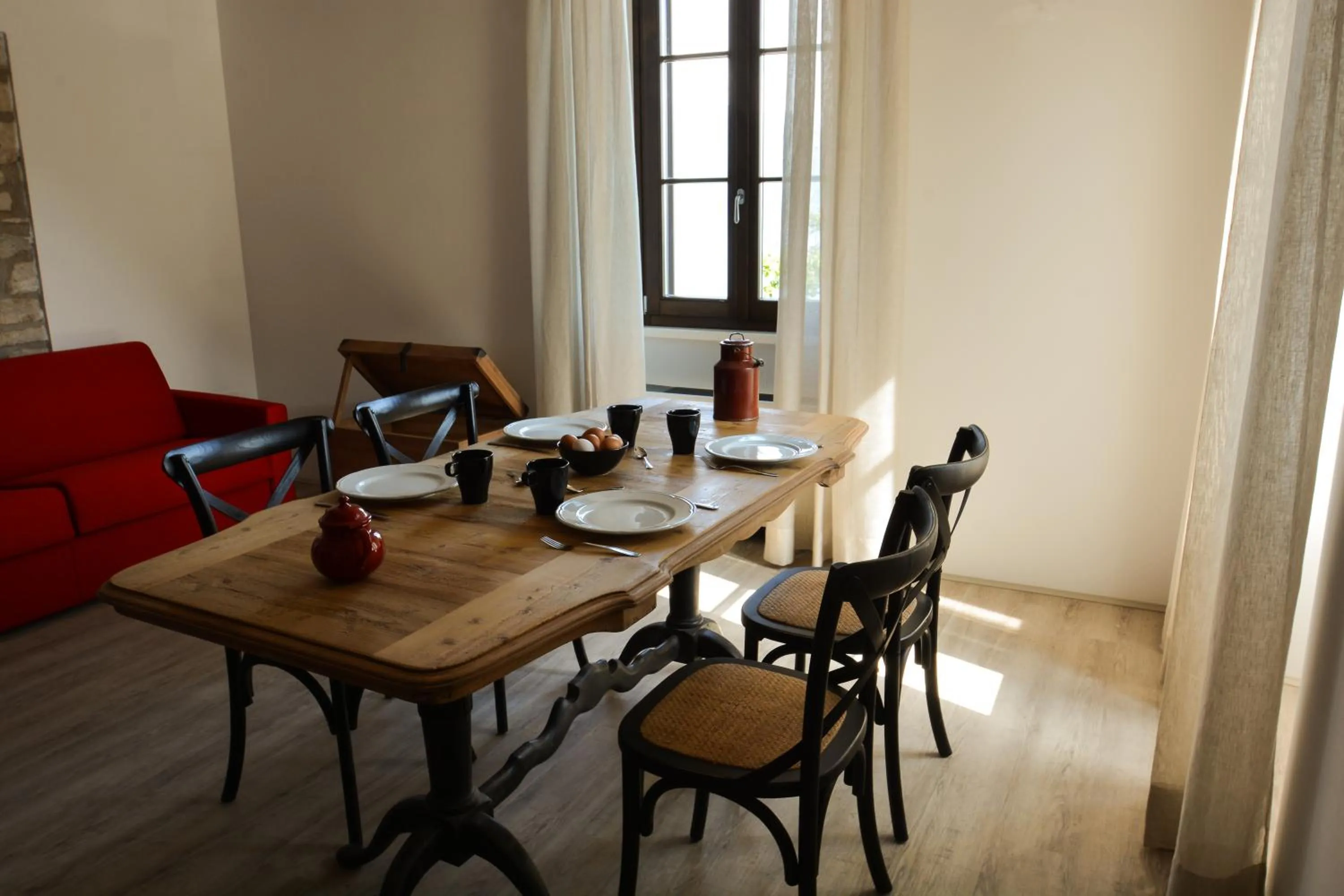 Dining area in Cascina Varini