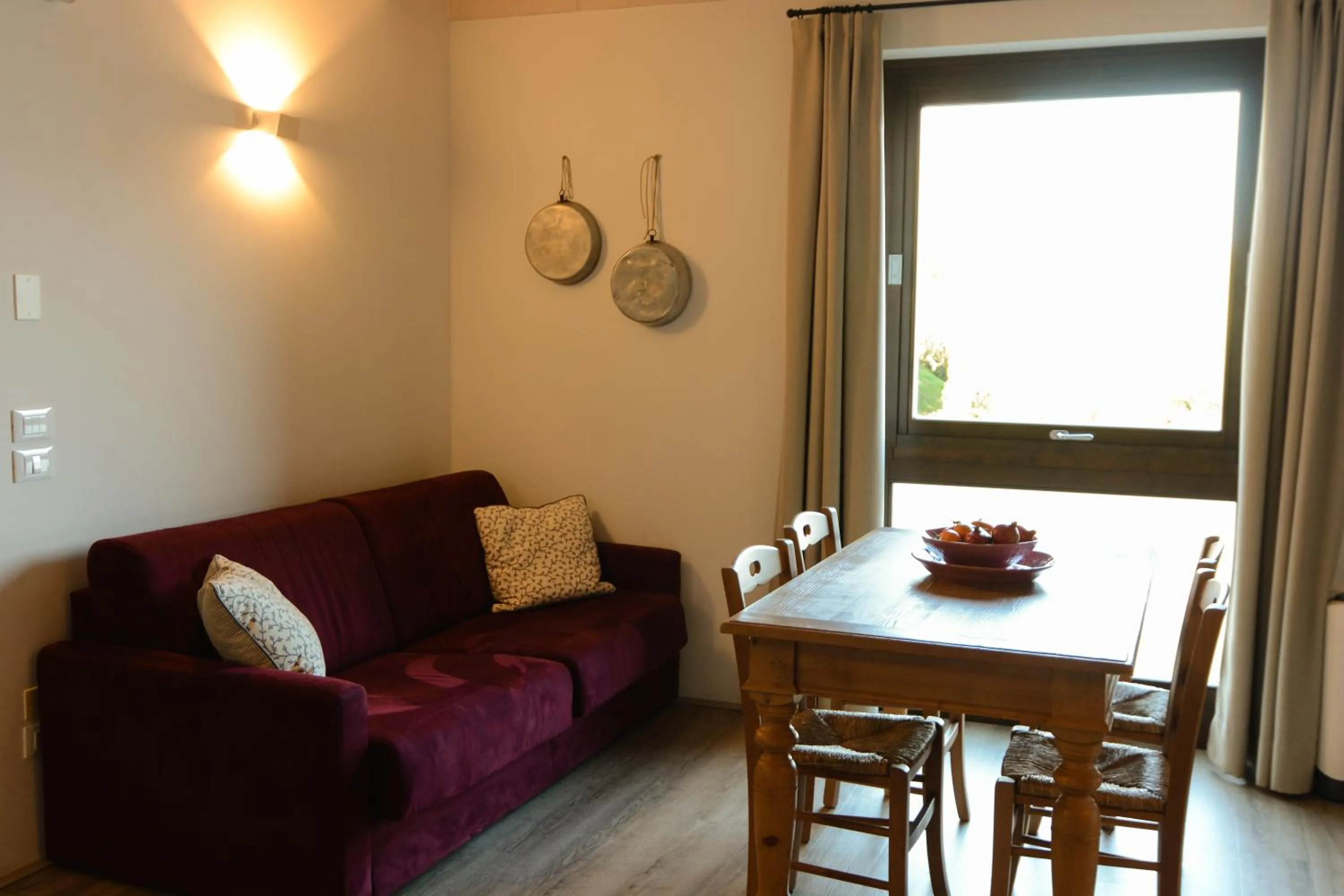 Seating area in Cascina Varini