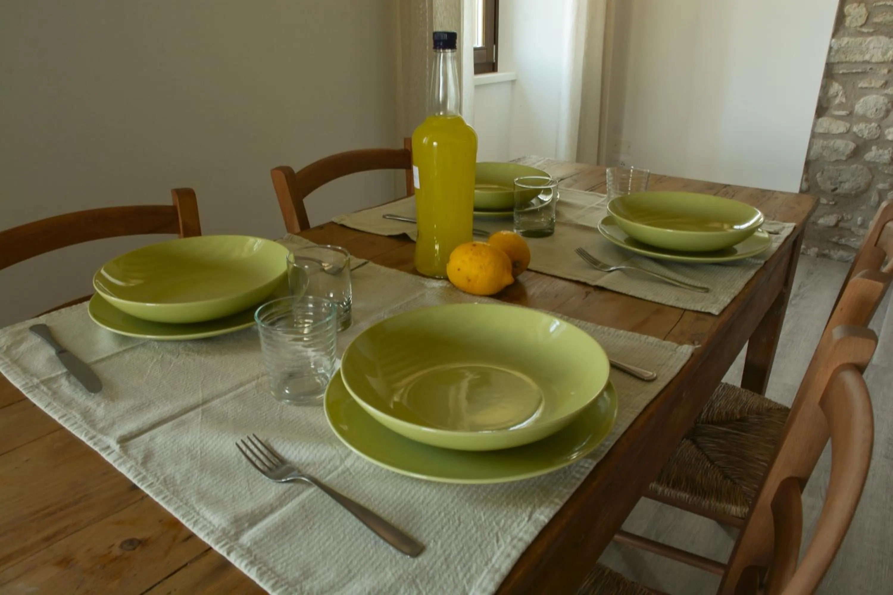 Dining area in Cascina Varini