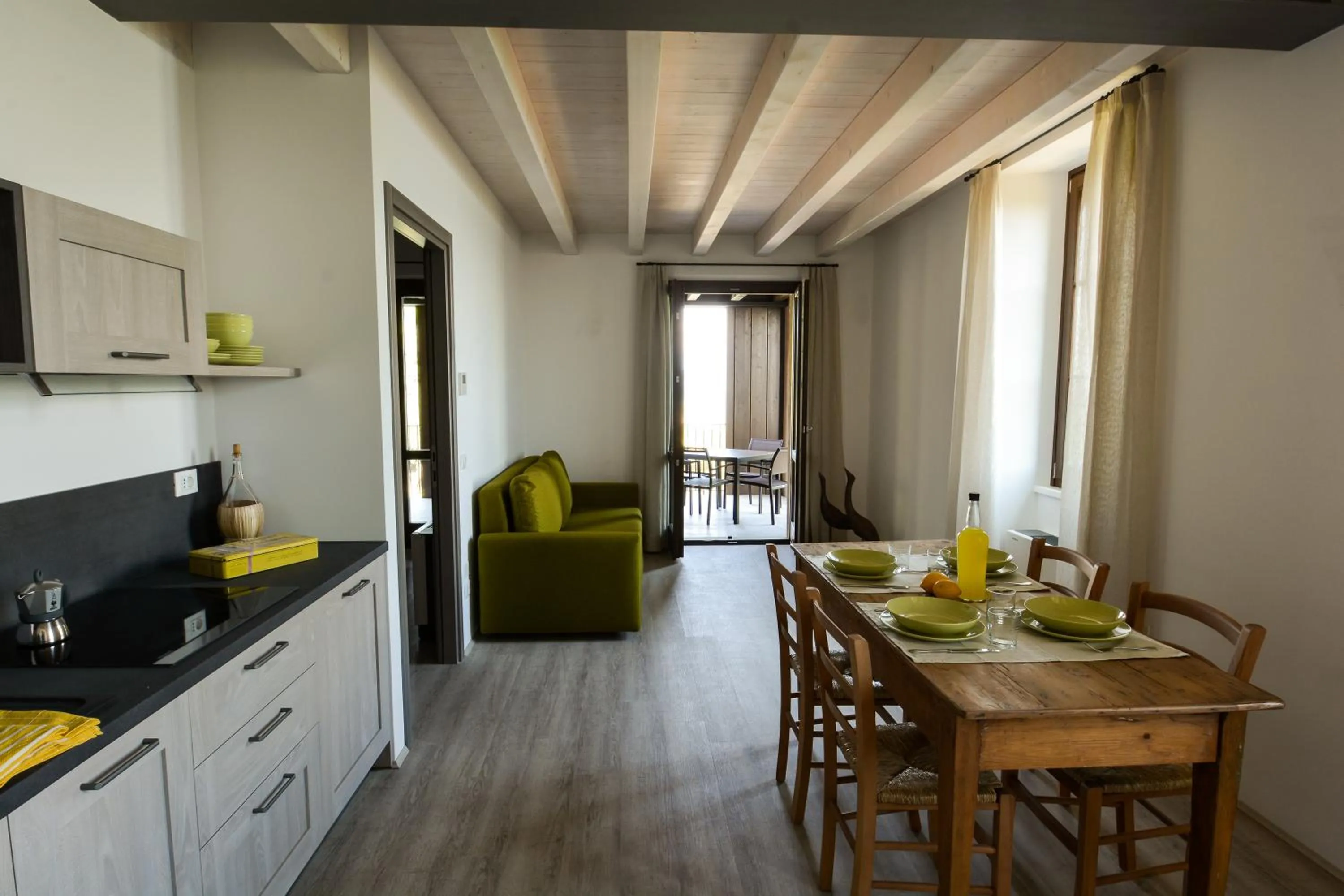 Dining area in Cascina Varini