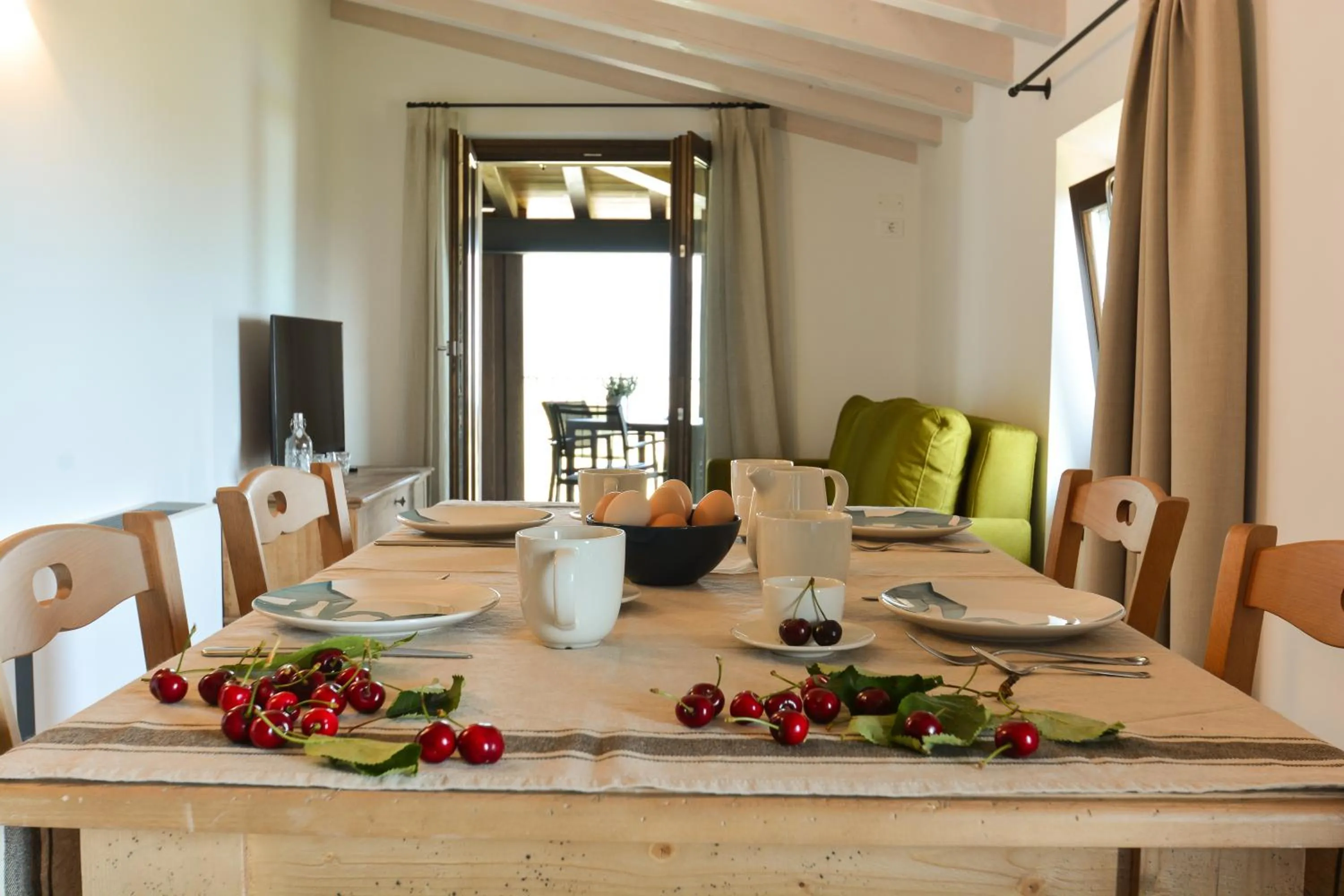 Dining area in Cascina Varini