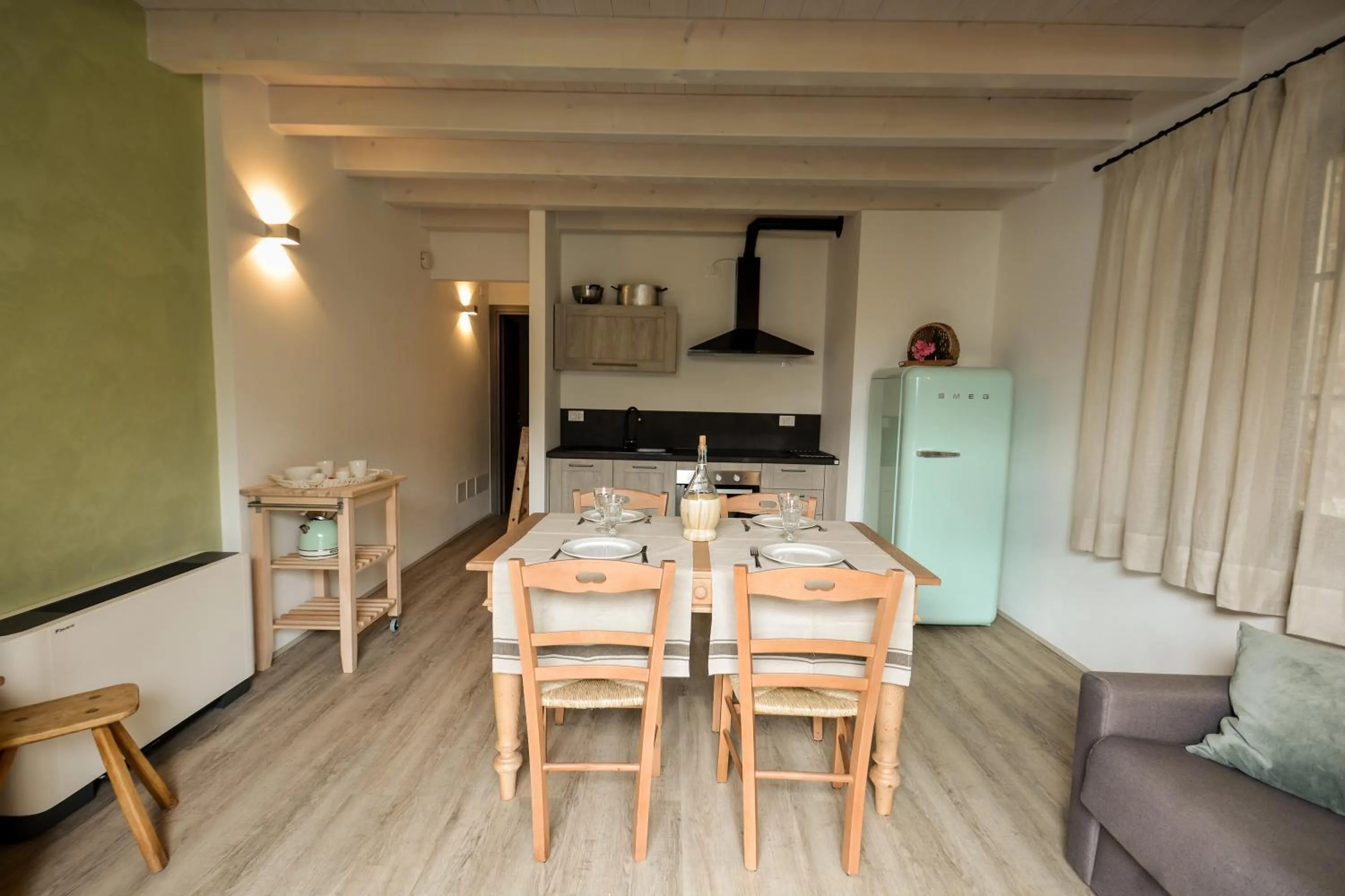 Dining area in Cascina Varini