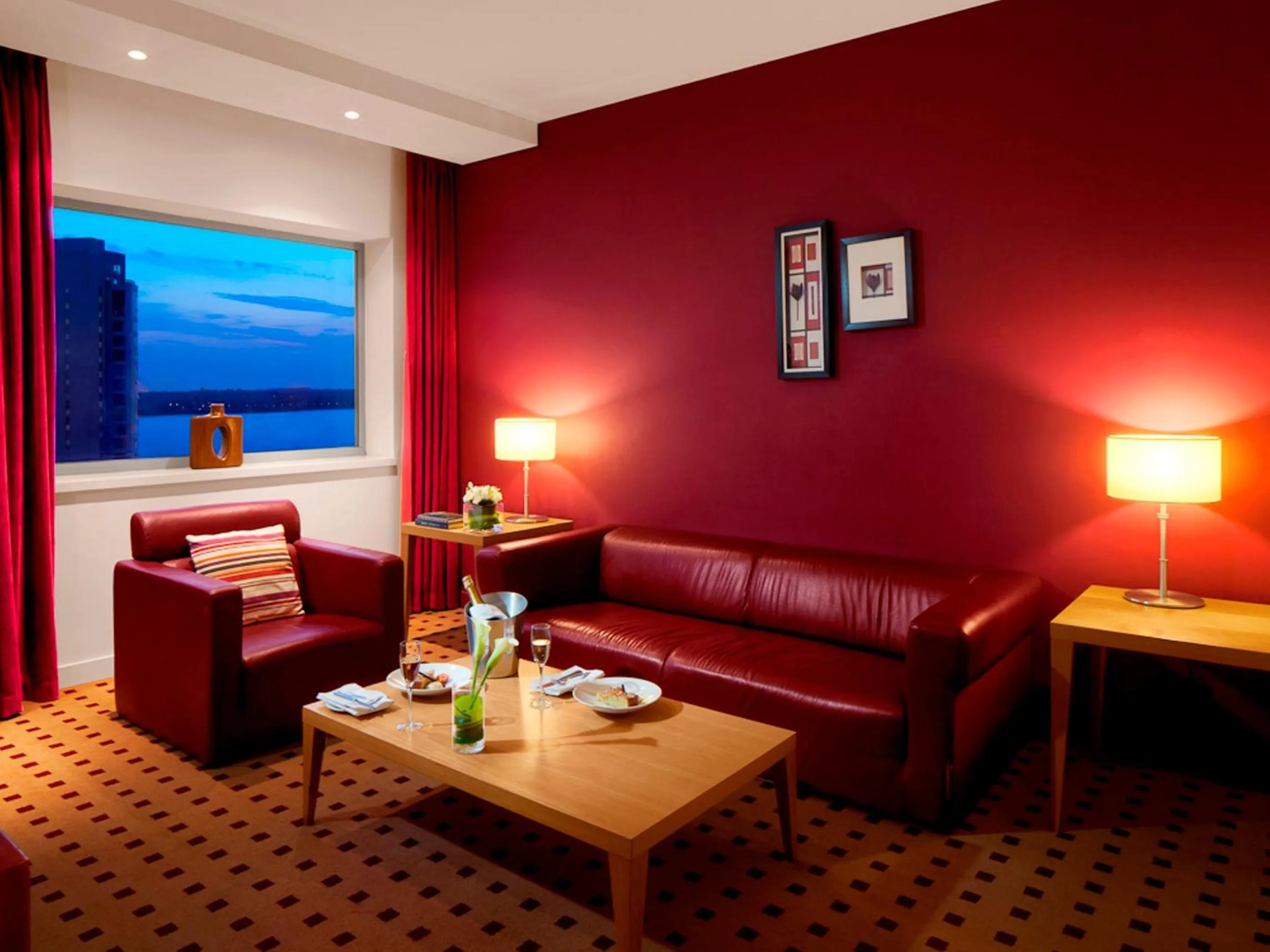 Seating area in Radisson Blu Hotel, Liverpool