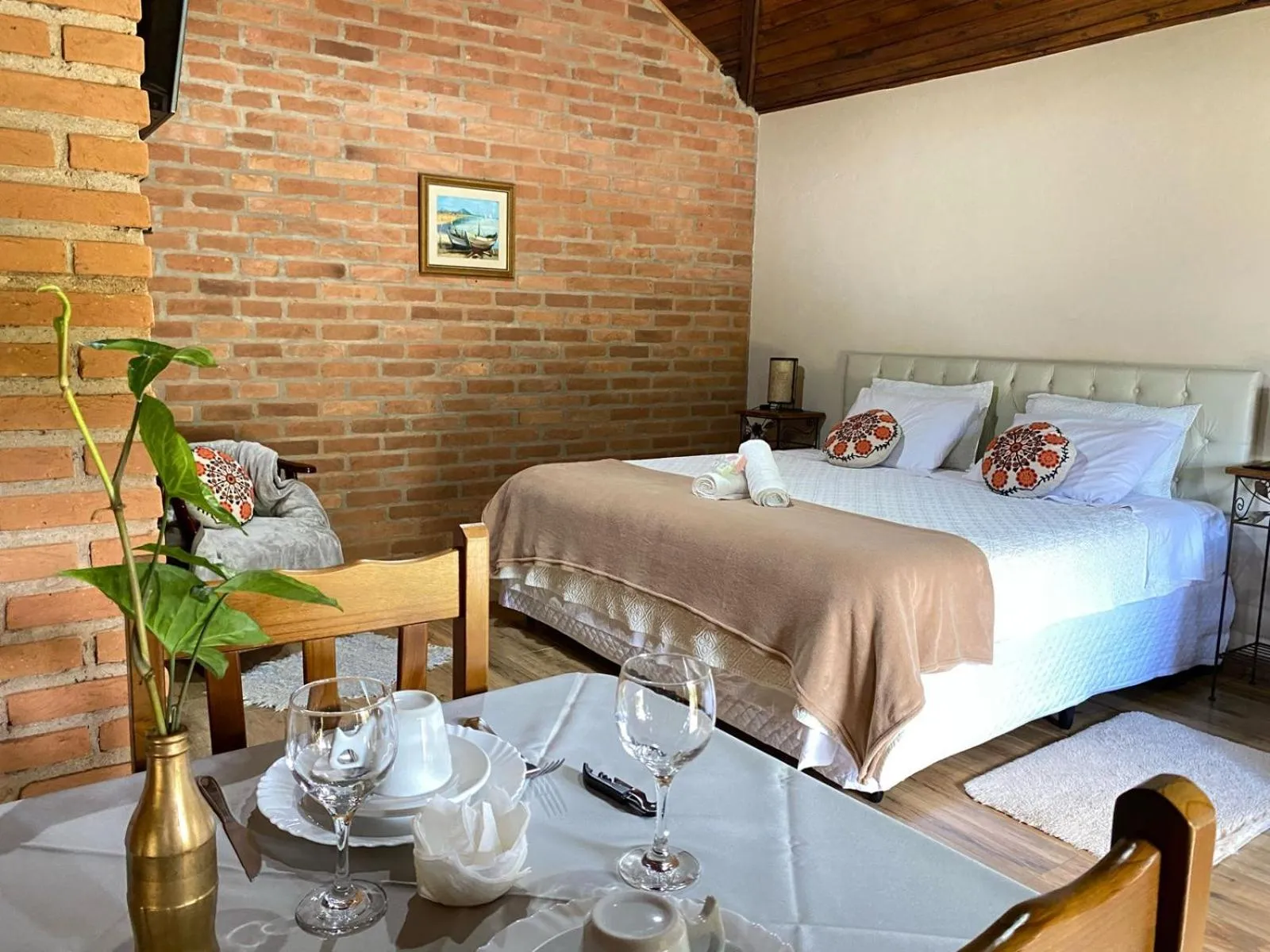 Bed in Pousada Refugio Sol e Brisa