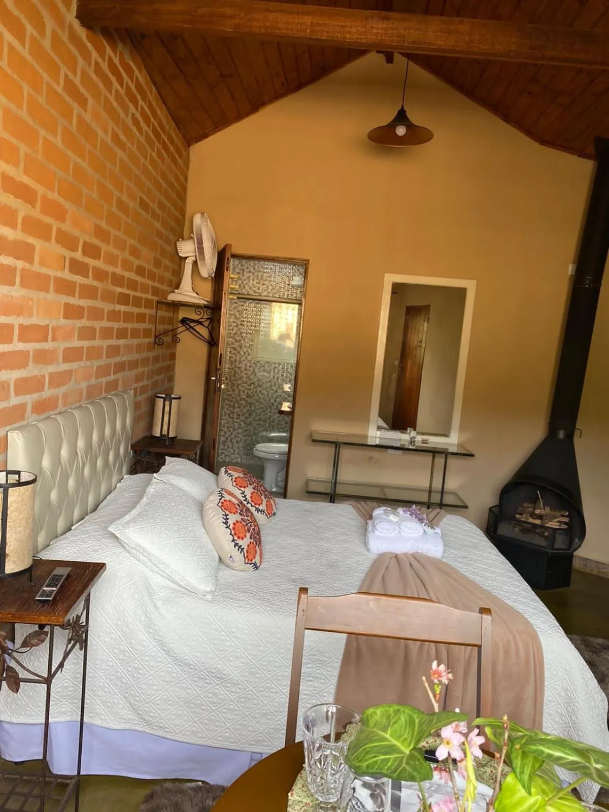 Bed in Pousada Refugio Sol e Brisa