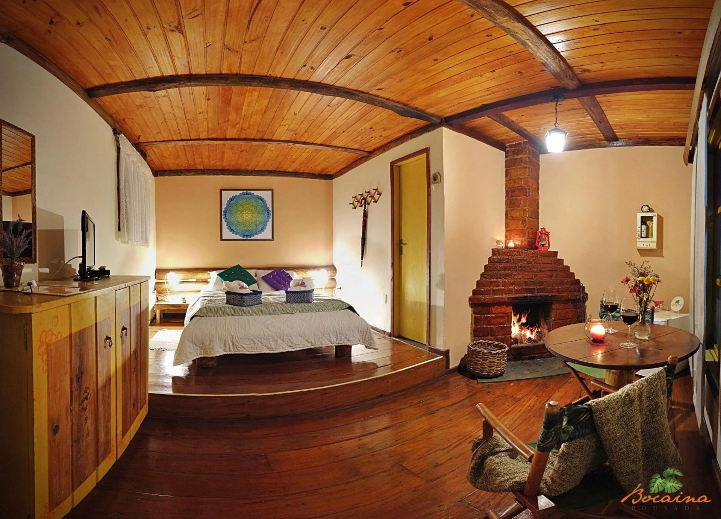 Bed in Pousada Bocaina