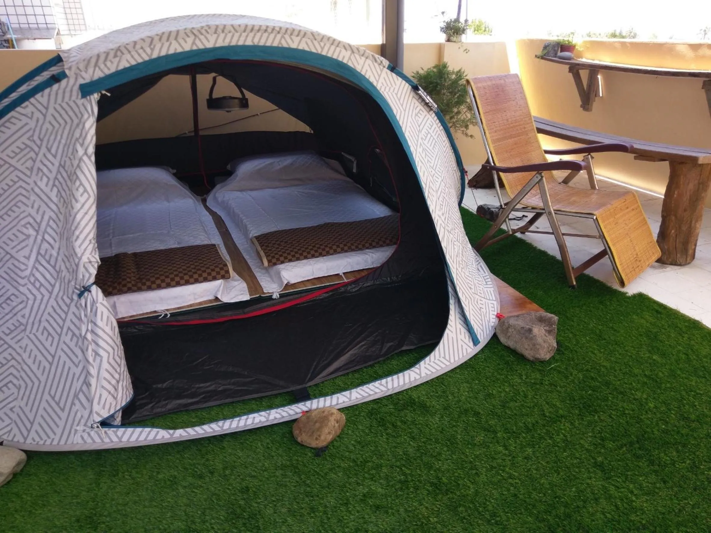 Patio, Bed in Dulan Groundnut Backpacker Hostel