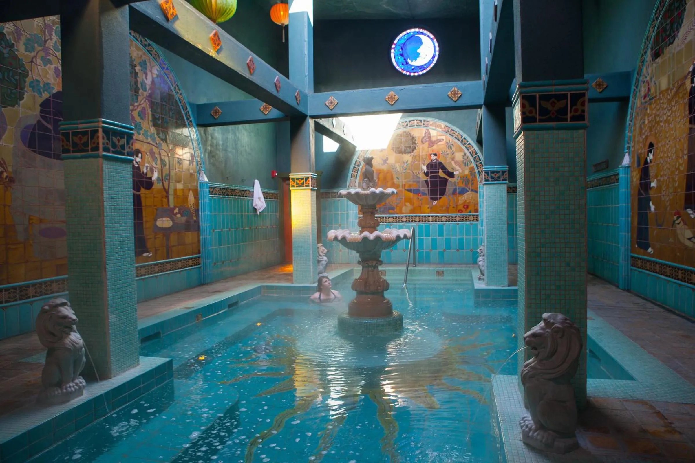 Swimming pool in McMenamins Old St. Francis School