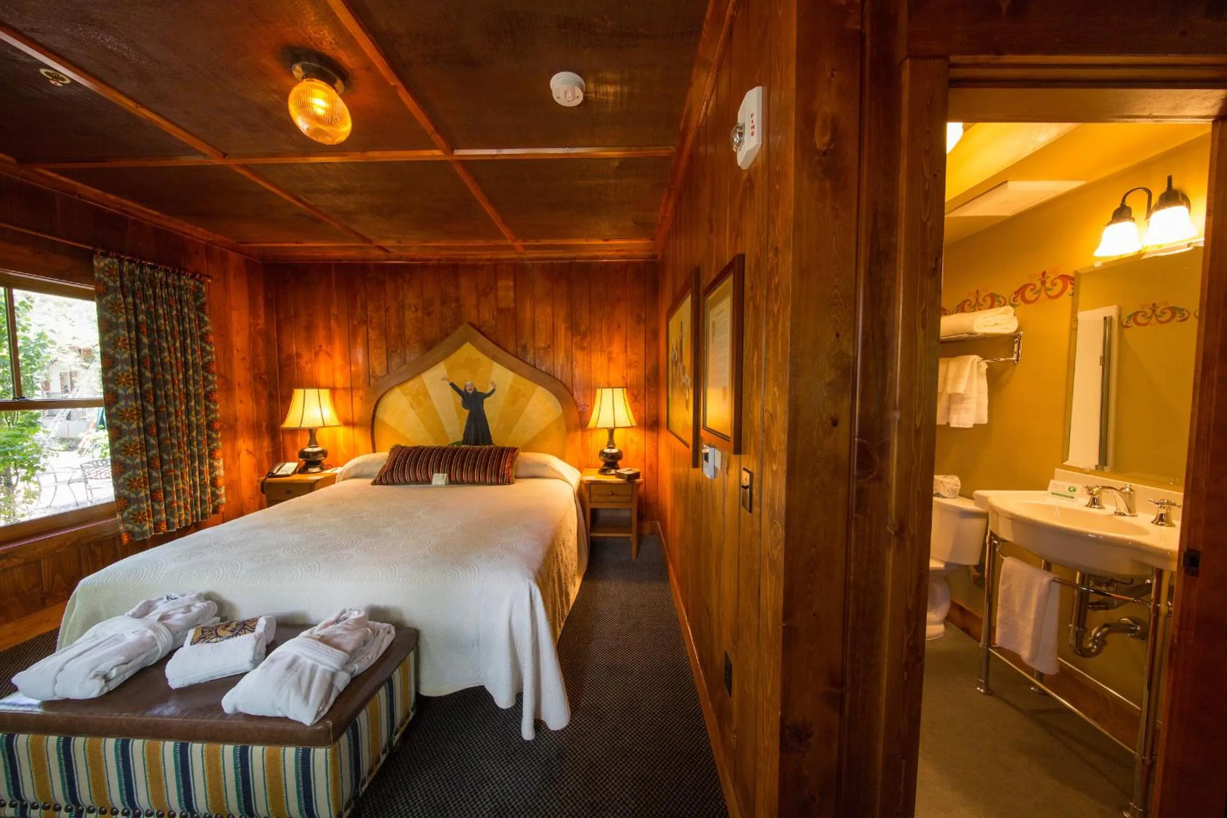 Bedroom, Bed in McMenamins Old St. Francis School