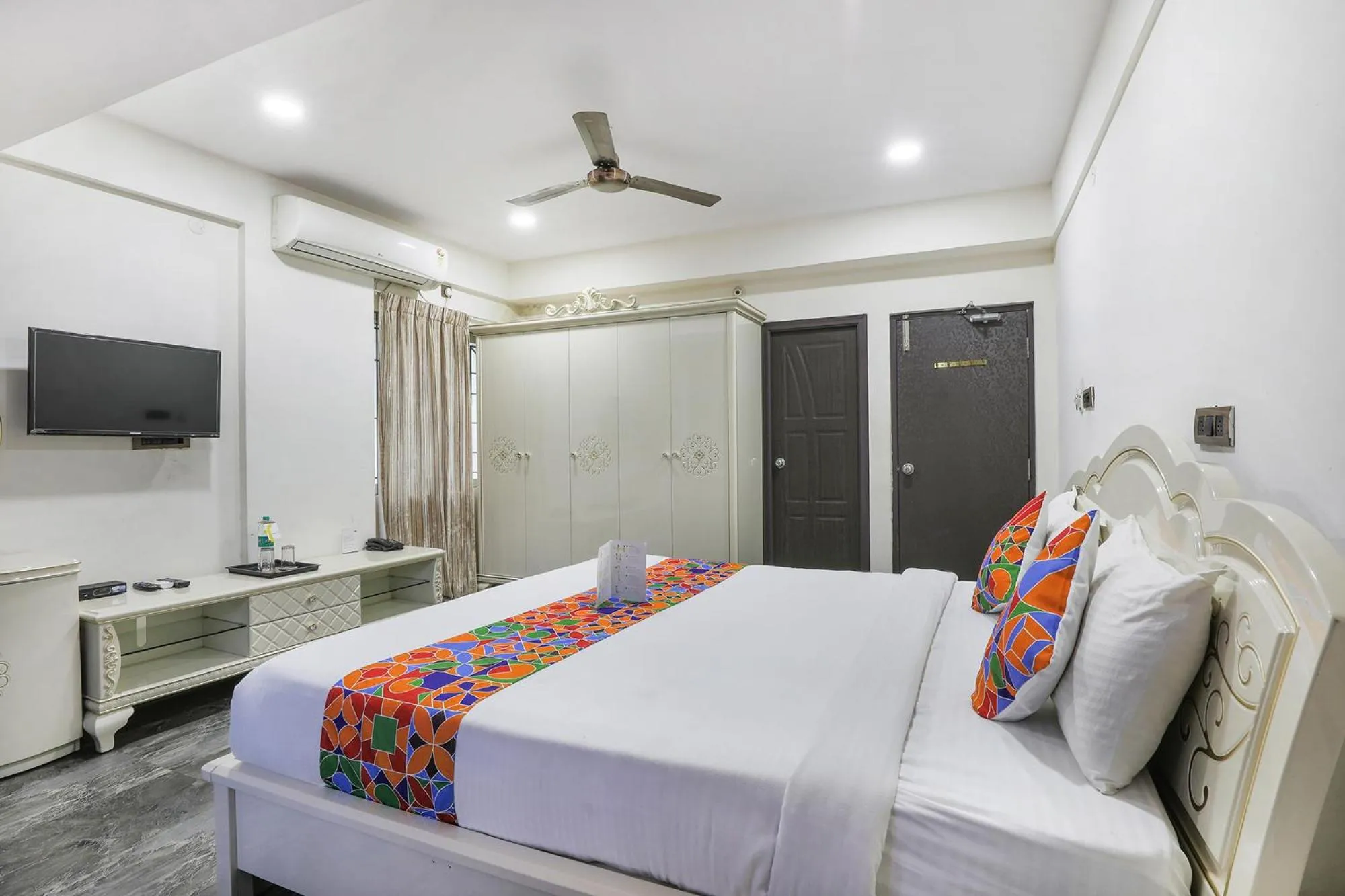 Bedroom, Bed in FabHotel Frazer Suites - Nr Bangalore Cantt Railway Station