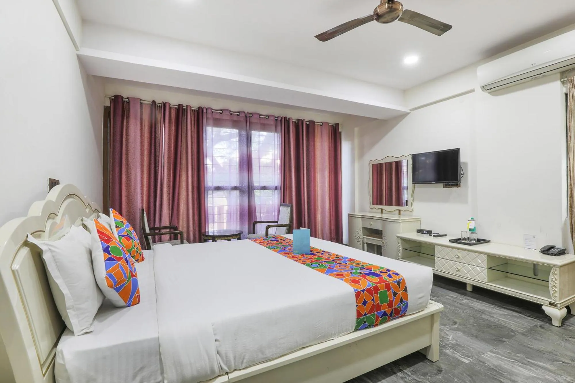 Bedroom, Bed in FabHotel Frazer Suites - Nr Bangalore Cantt Railway Station