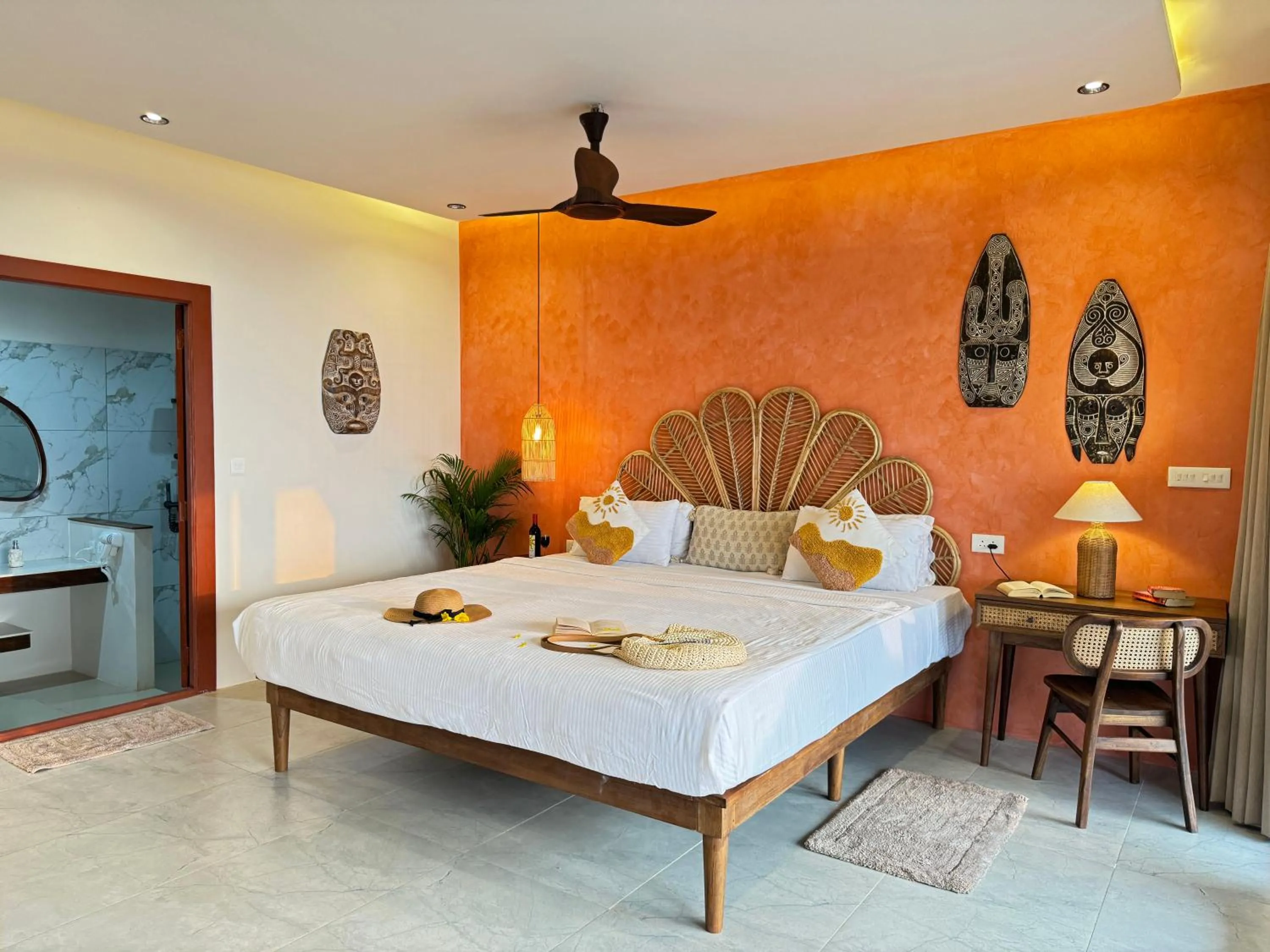 Bed in Agonda Villas
