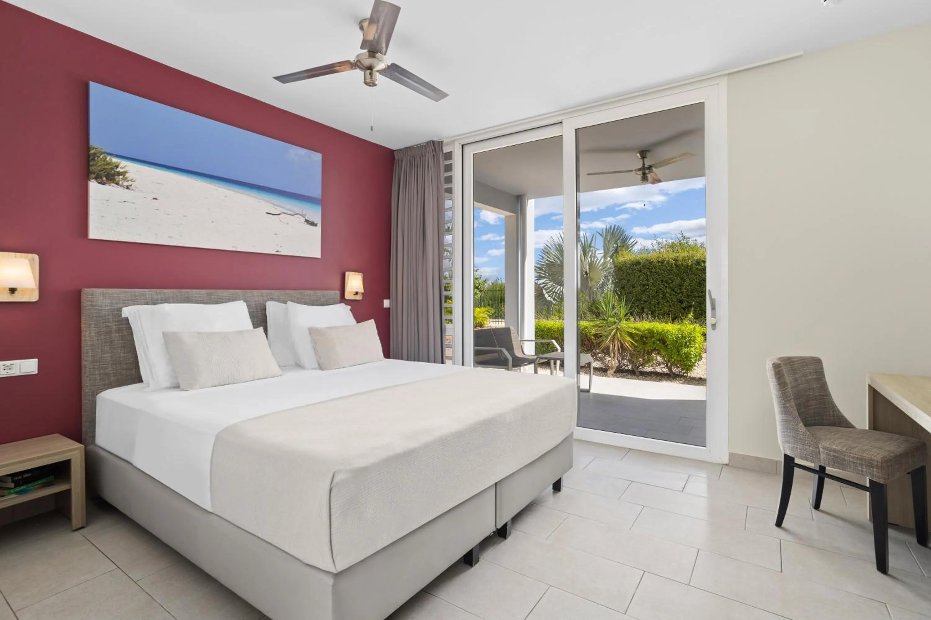 Bed in Delfins Beach Resort Bonaire, Tapestry Collection by Hilton