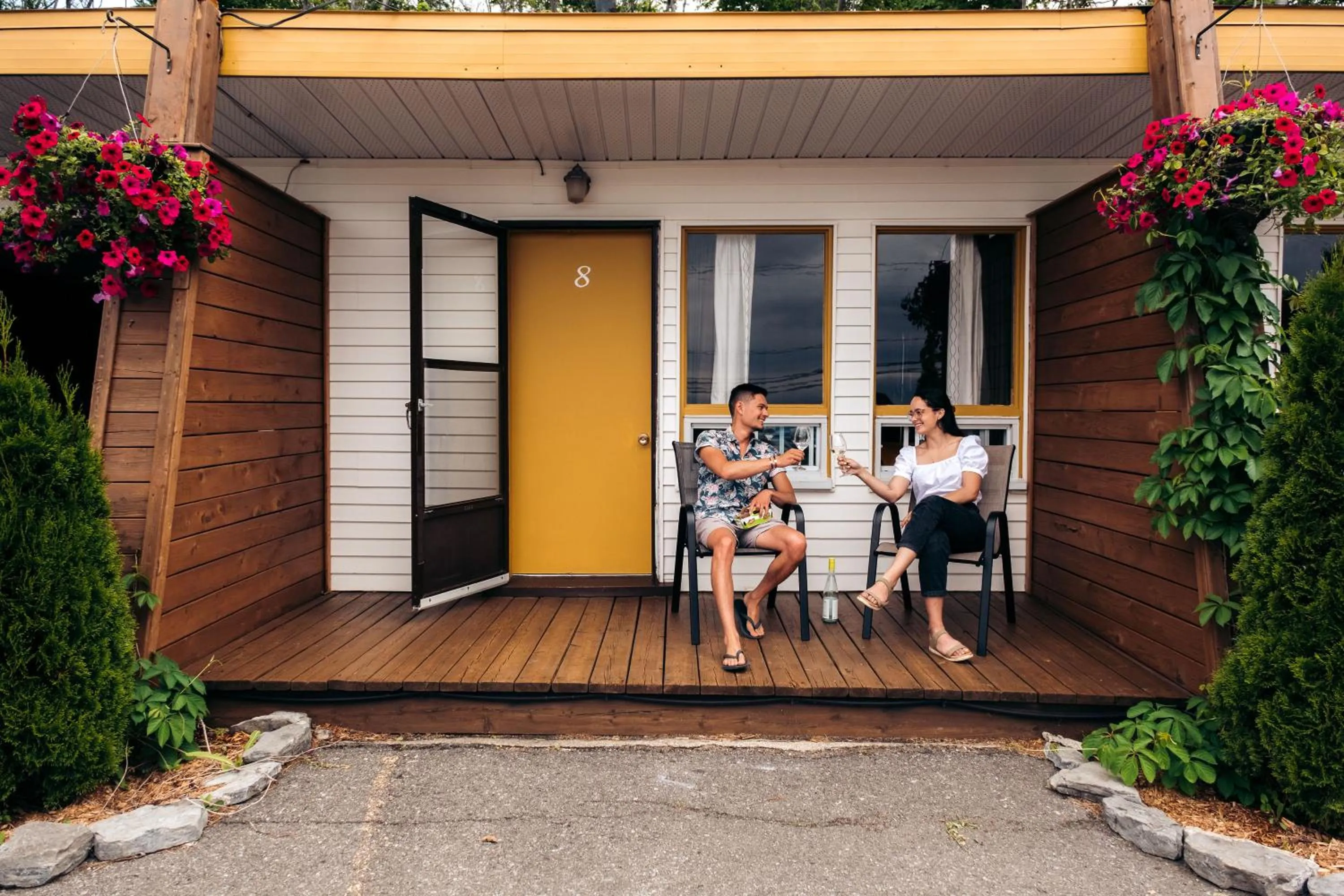 Balcony/Terrace in Motel Ile d'Orleans