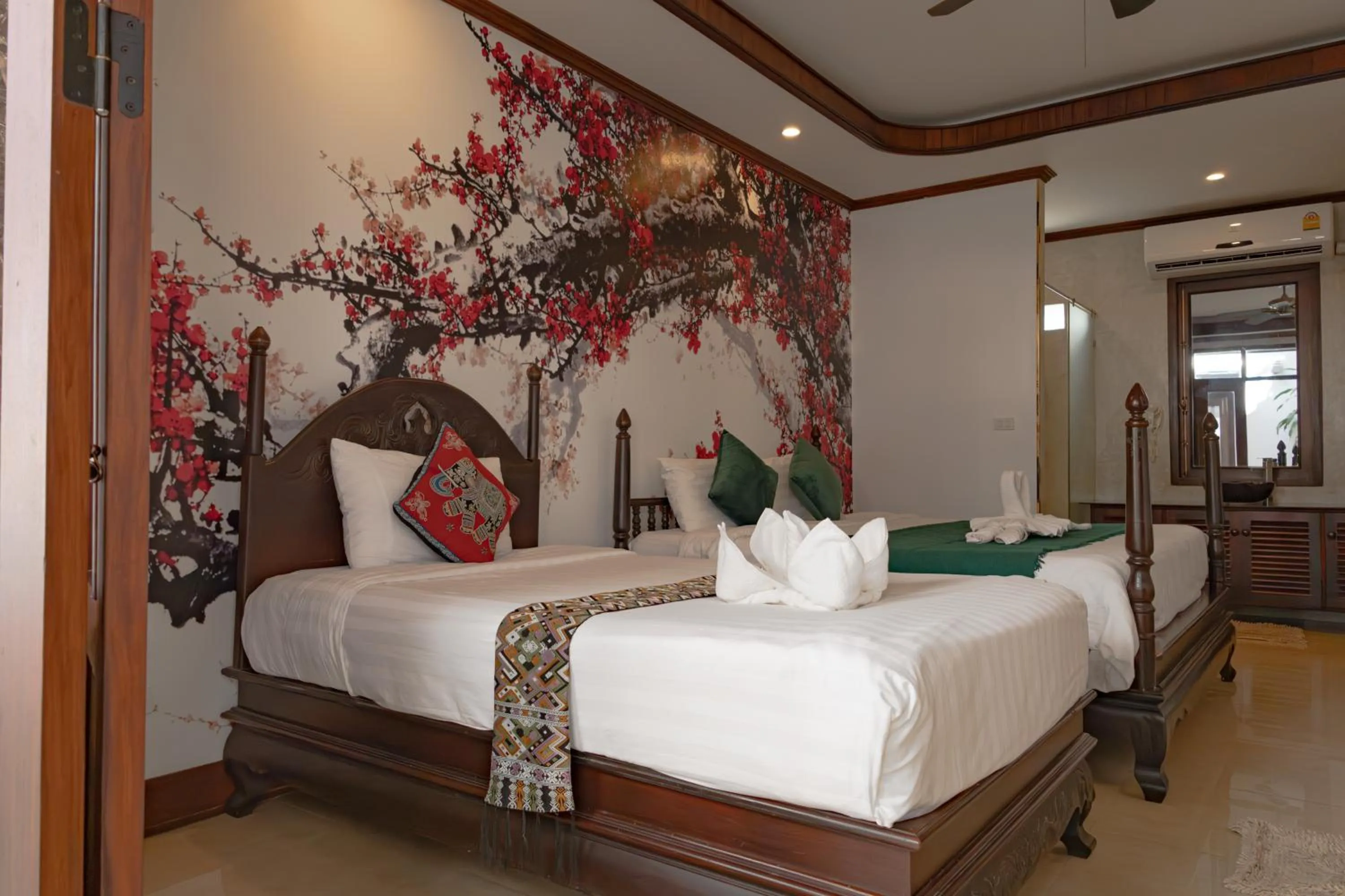 Photo of the whole room, Bed in Jasmine Luangprabang Hotel