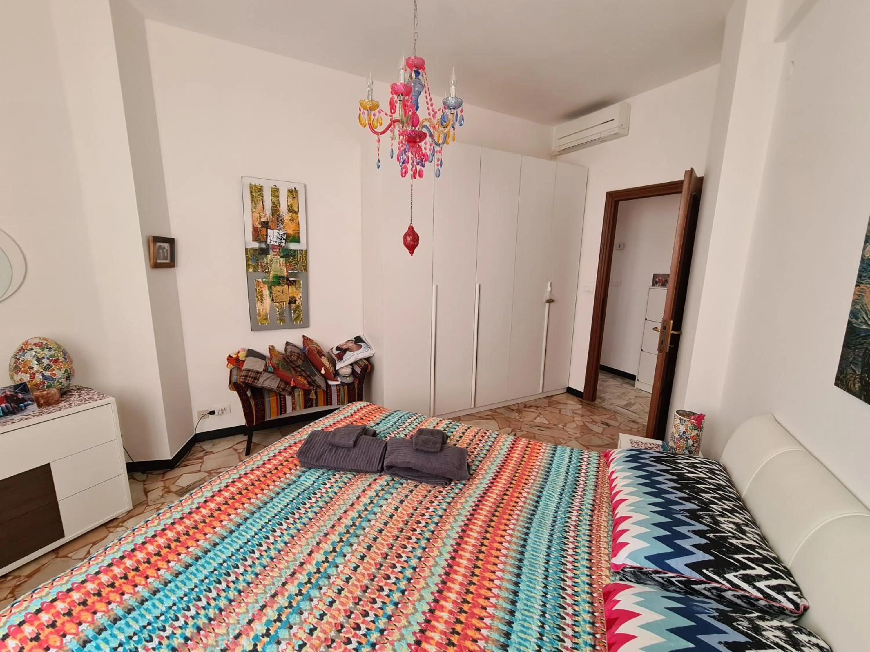 Bedroom, Bed in Turchino Apartment & Terrazza della Luisa by PortofinoVacanze