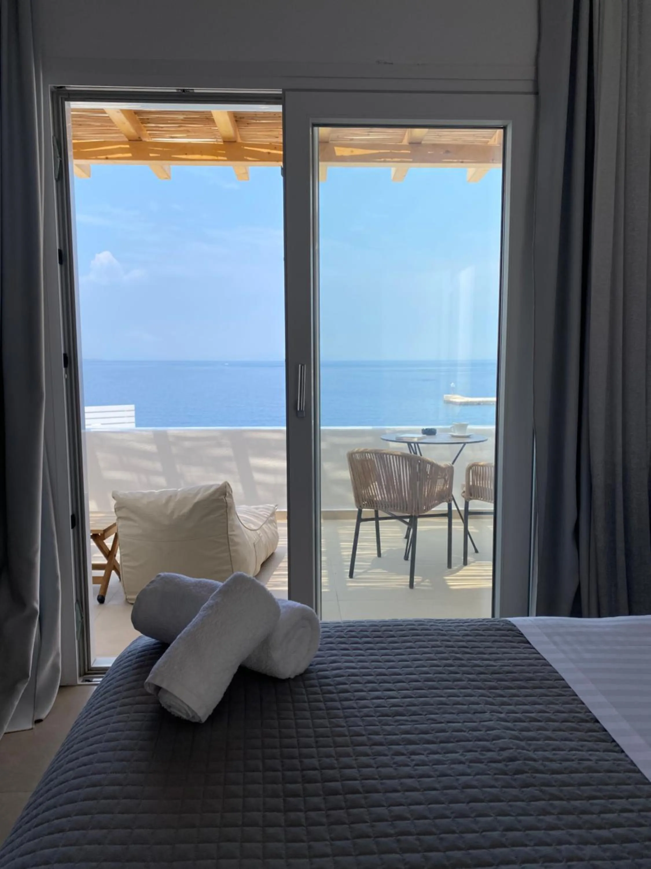 Balcony/Terrace, Bed in Avra Mykonos