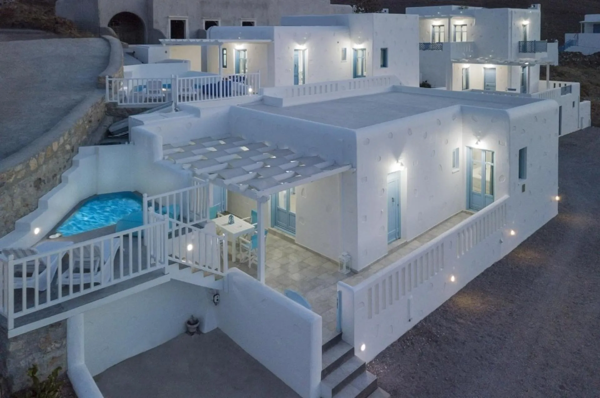 Bird's eye view in Aegean Sea Villas