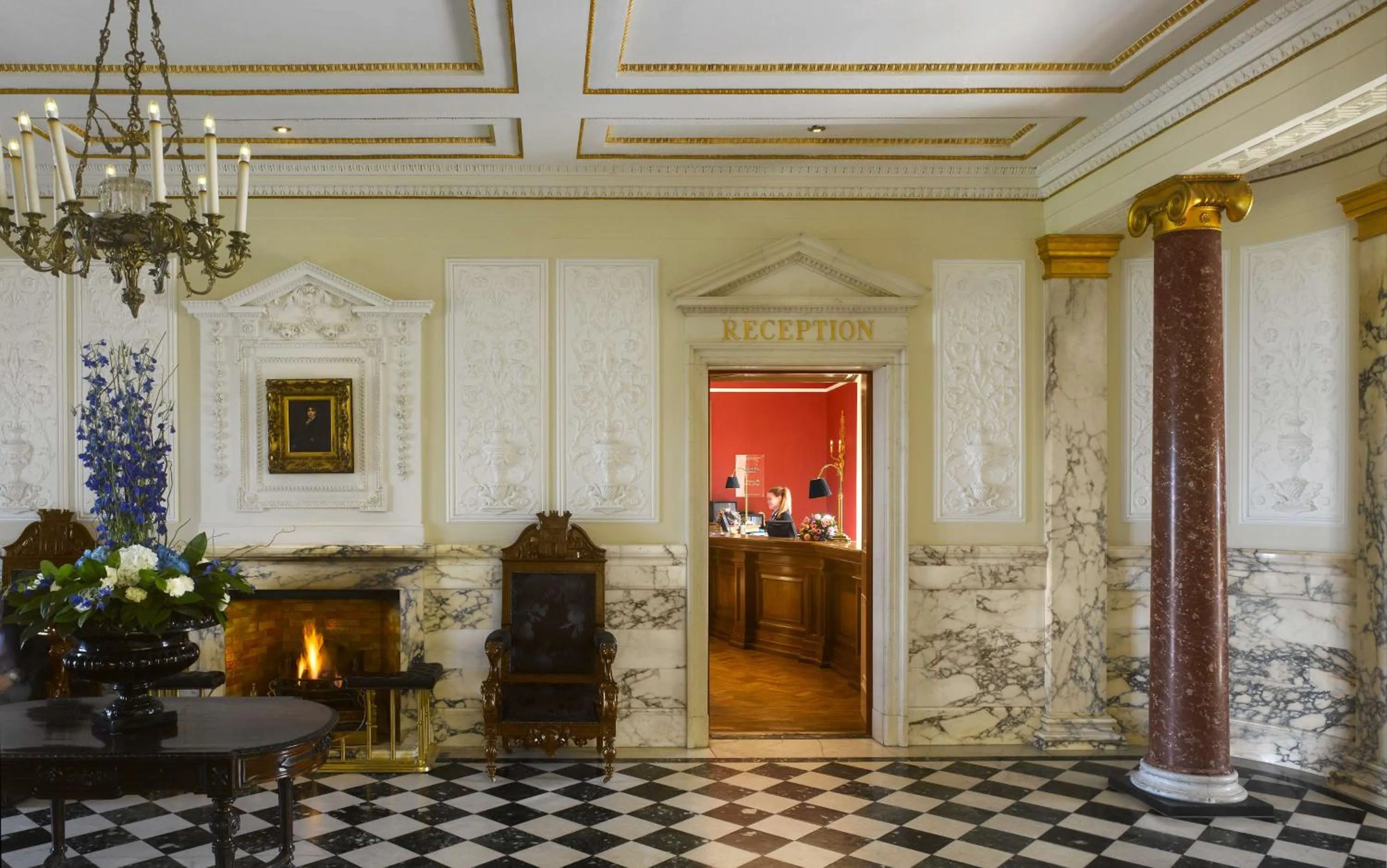 Lobby or reception in St Helen's Hotel, Dublin
