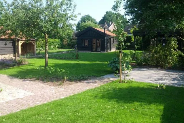 Garden in Vakantiehuisje met bedstee