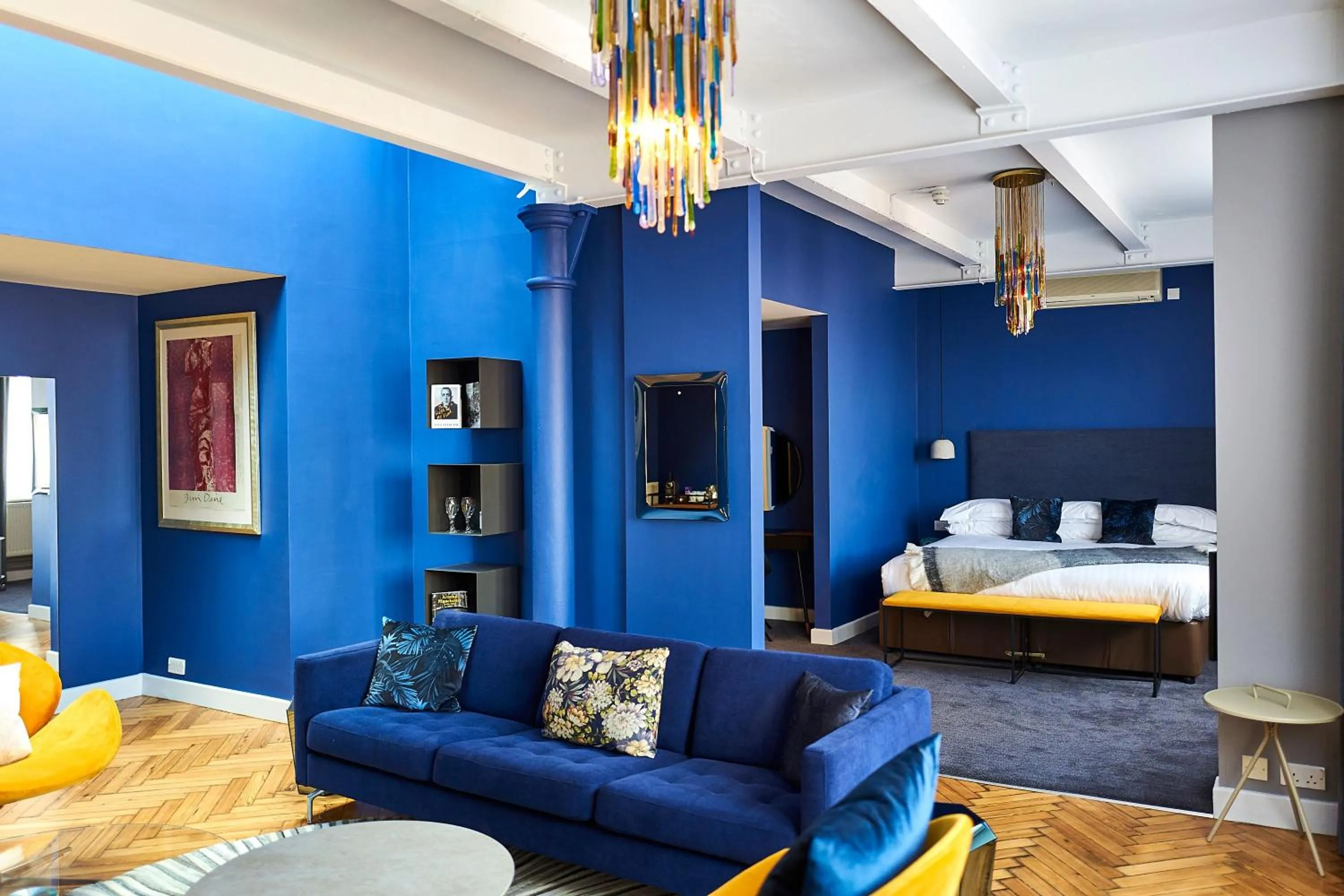 Living room, Bed in ABode Manchester