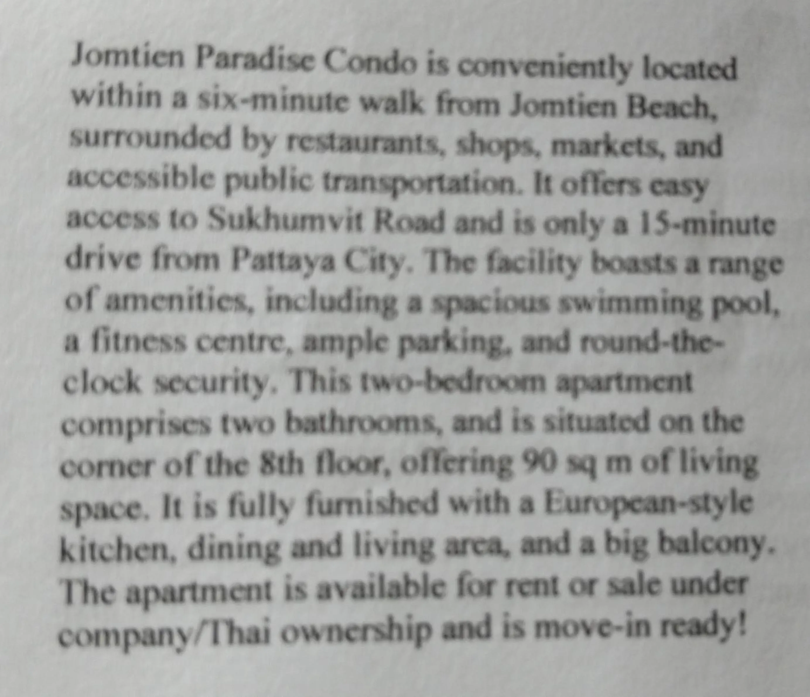 Paradise Park 810 resort minimum stay 29 nights