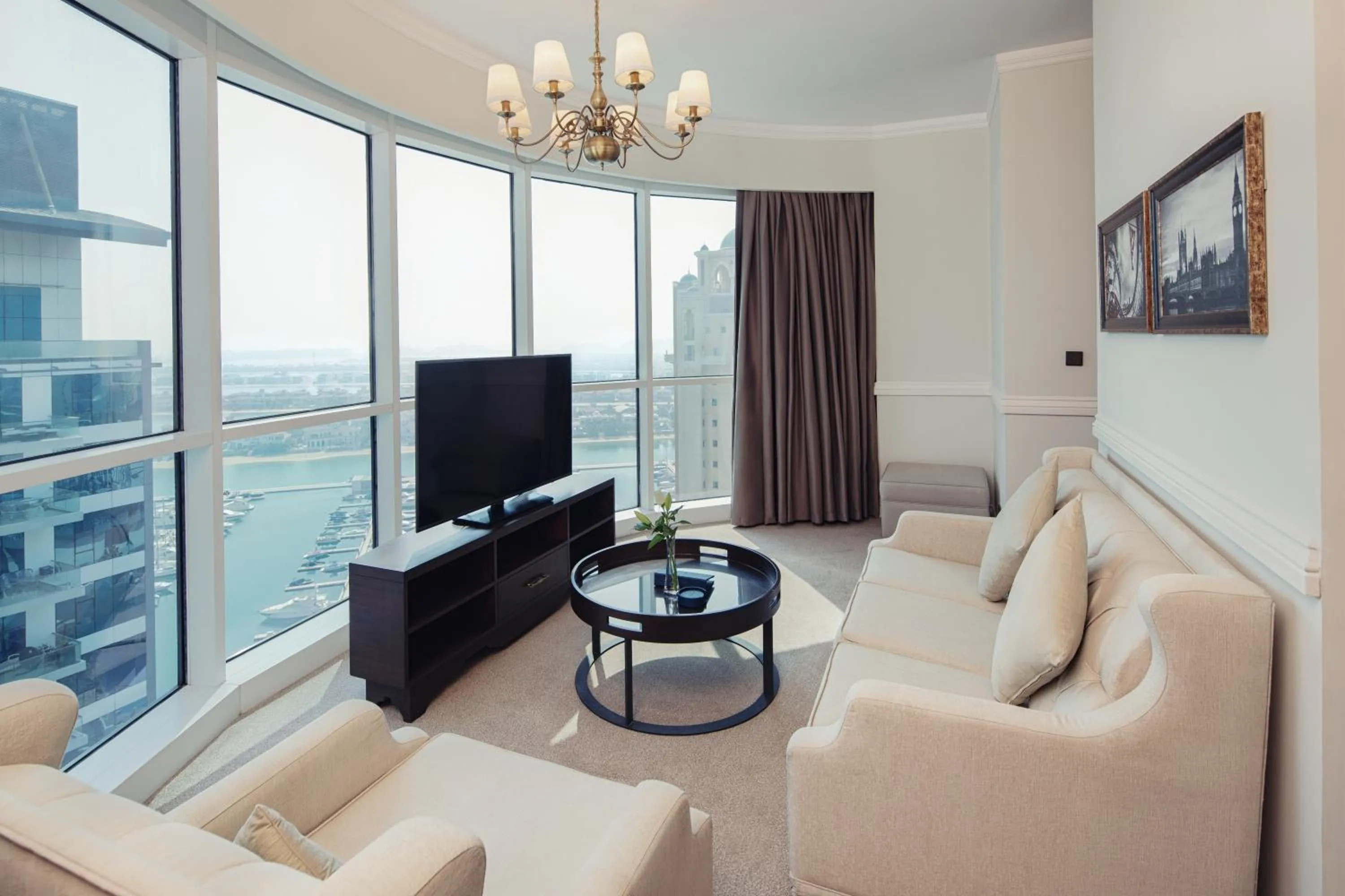 Living room in Dukes The Palm Dubai Hotel