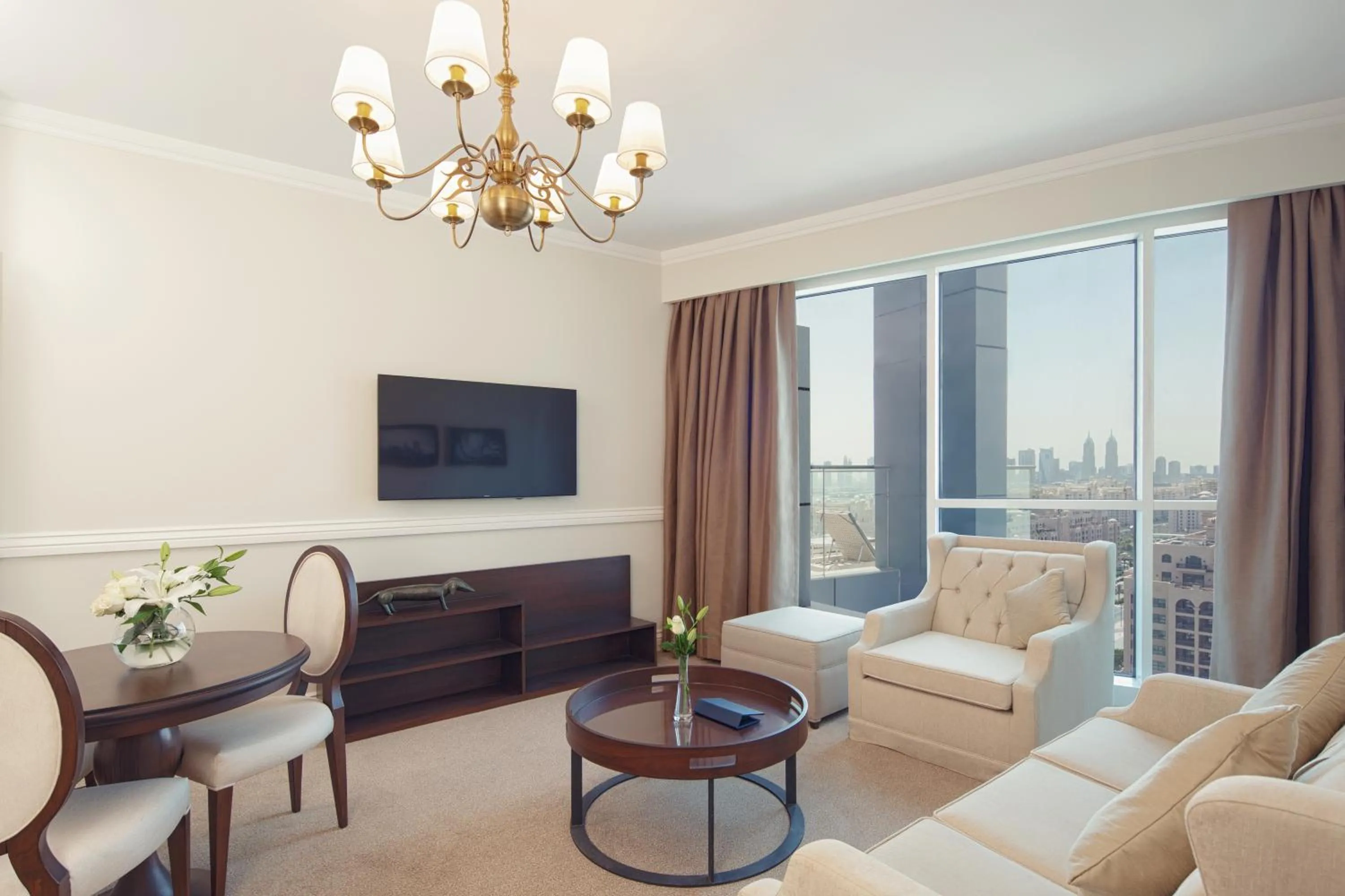 Living room in Dukes The Palm Dubai Hotel