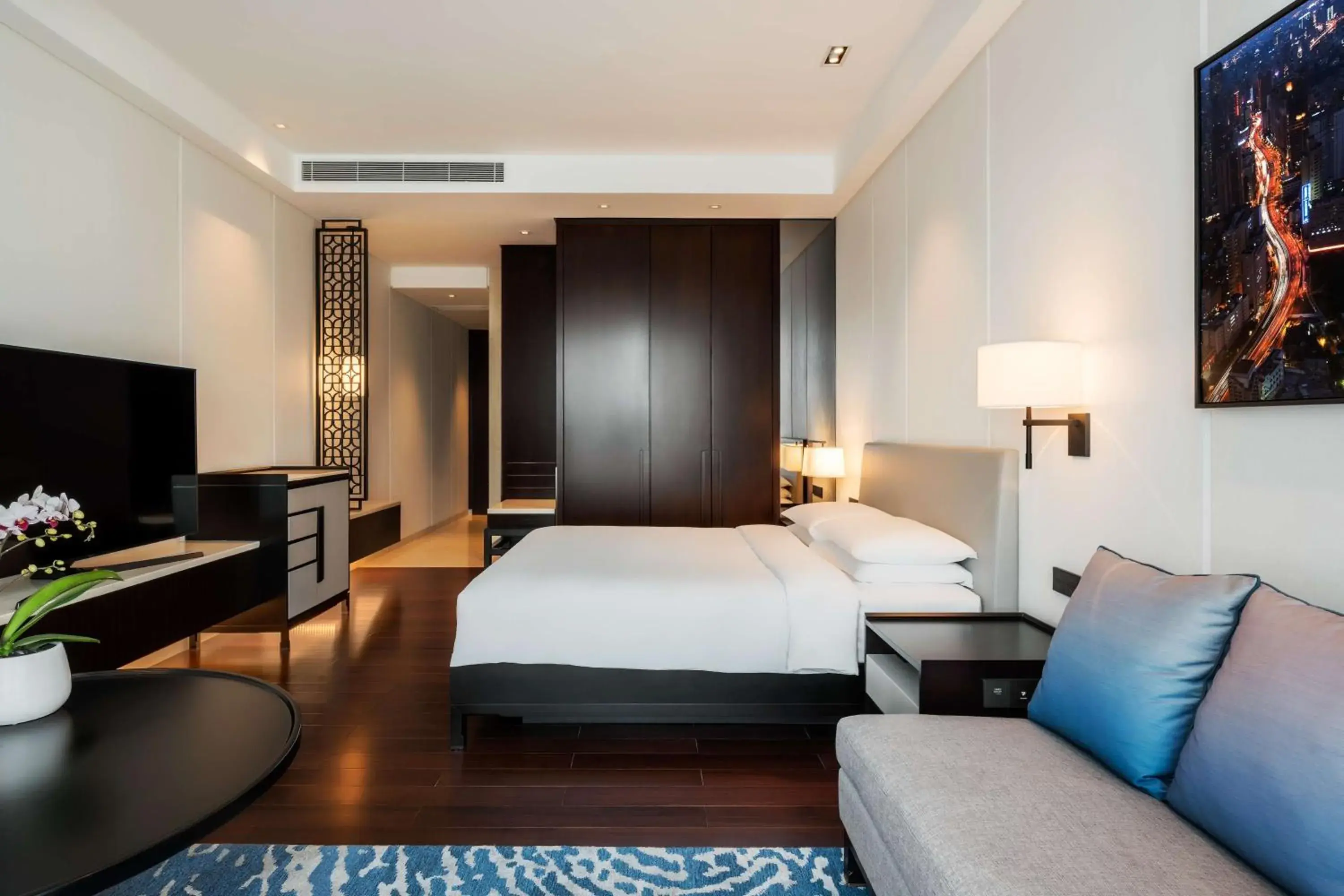 Bed in Hyatt Regency Shanghai Global Harbor Bed in Hyatt Regency Shanghai Global Harbor