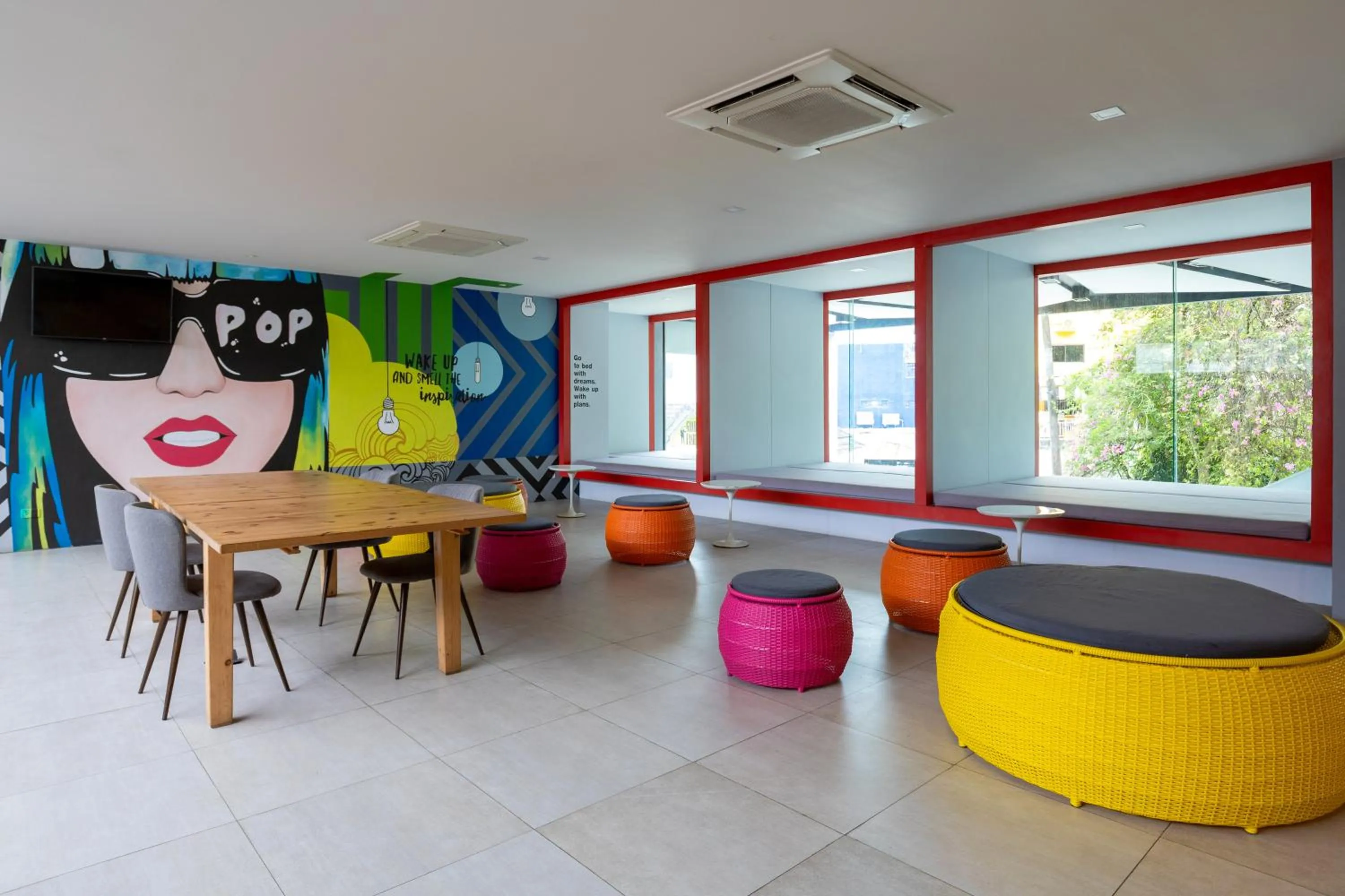 Seating area in Wake Up Aonang Hotel