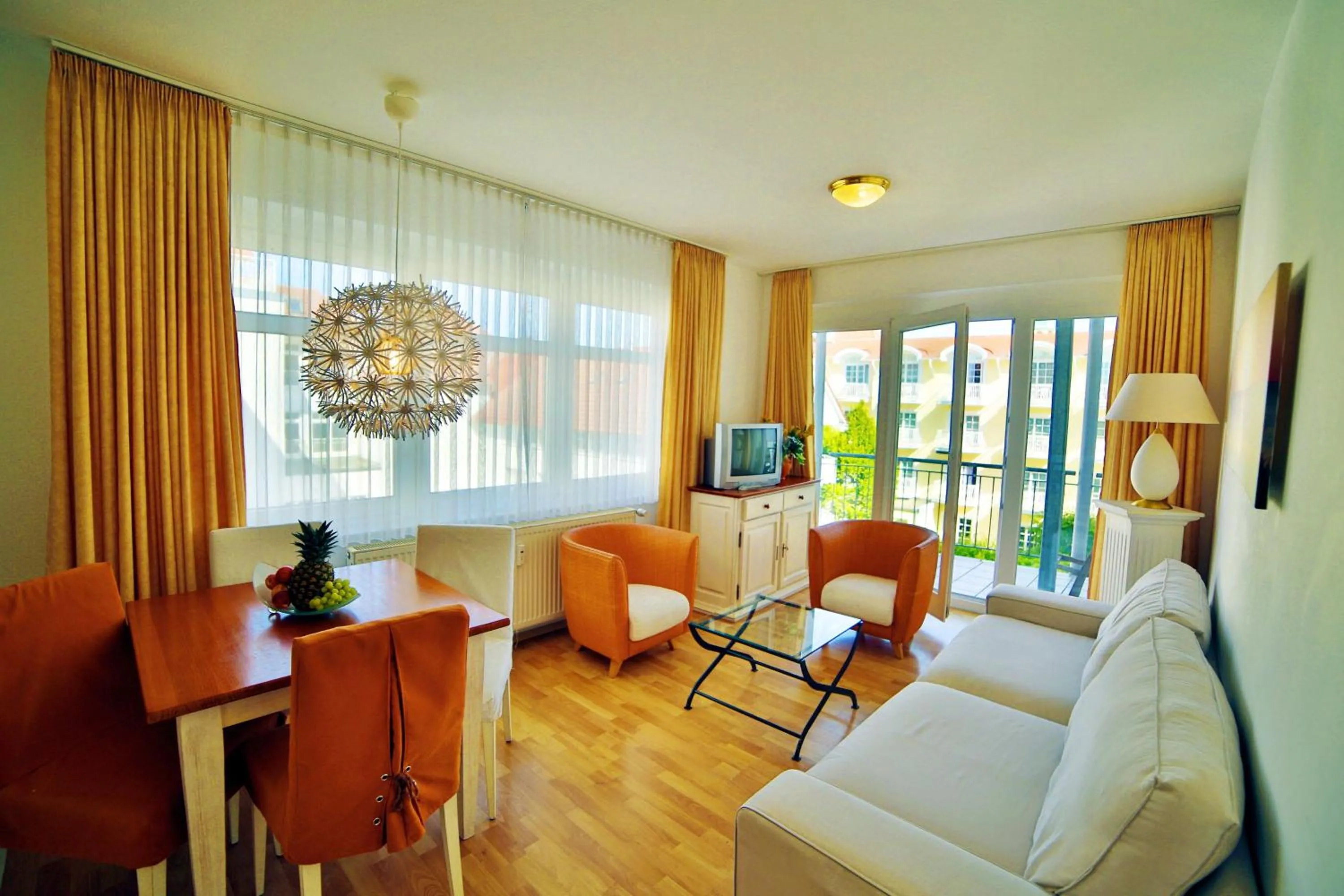 Living room in Ferienwohnung Binzer Strandgut im Haus Jahreszeiten Binz