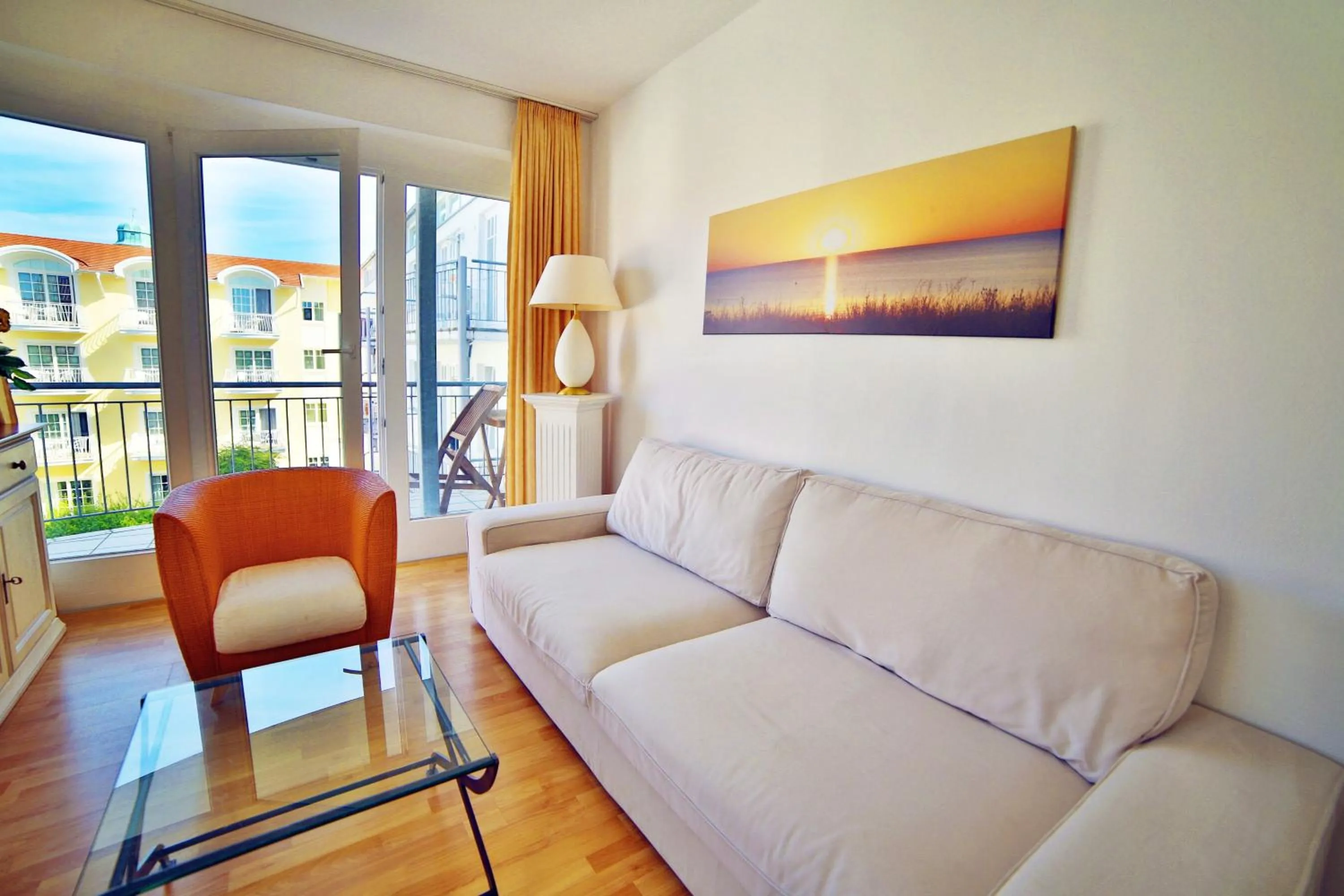 Living room in Ferienwohnung Binzer Strandgut im Haus Jahreszeiten Binz