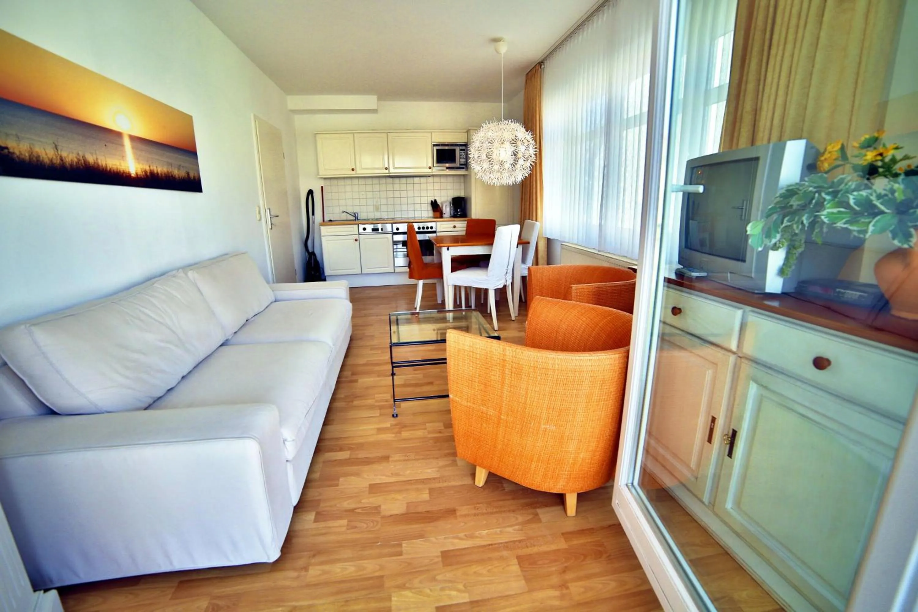 Living room in Ferienwohnung Binzer Strandgut im Haus Jahreszeiten Binz