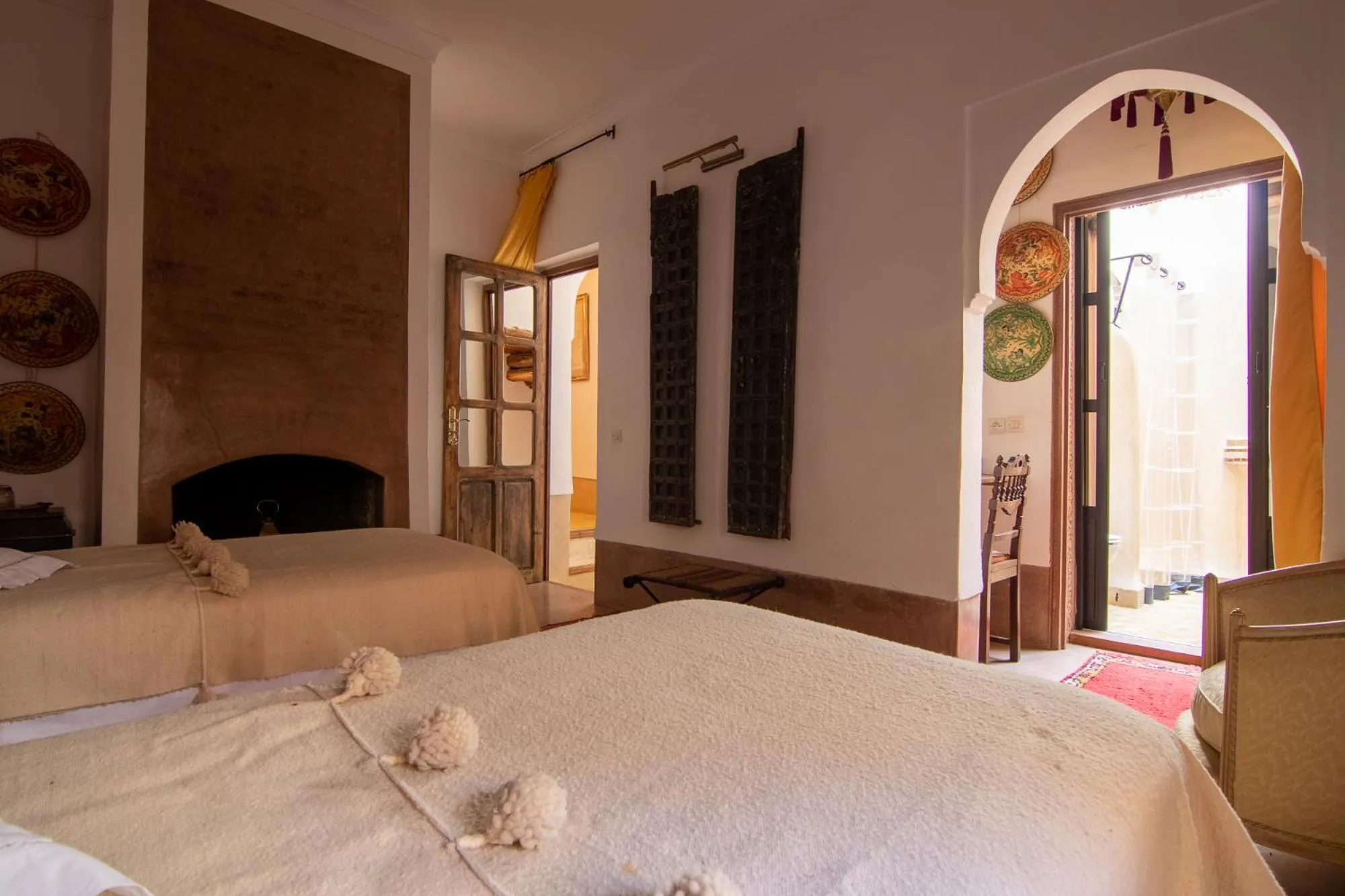 View (from property/room), Bed in Riad Dar Oulhoum