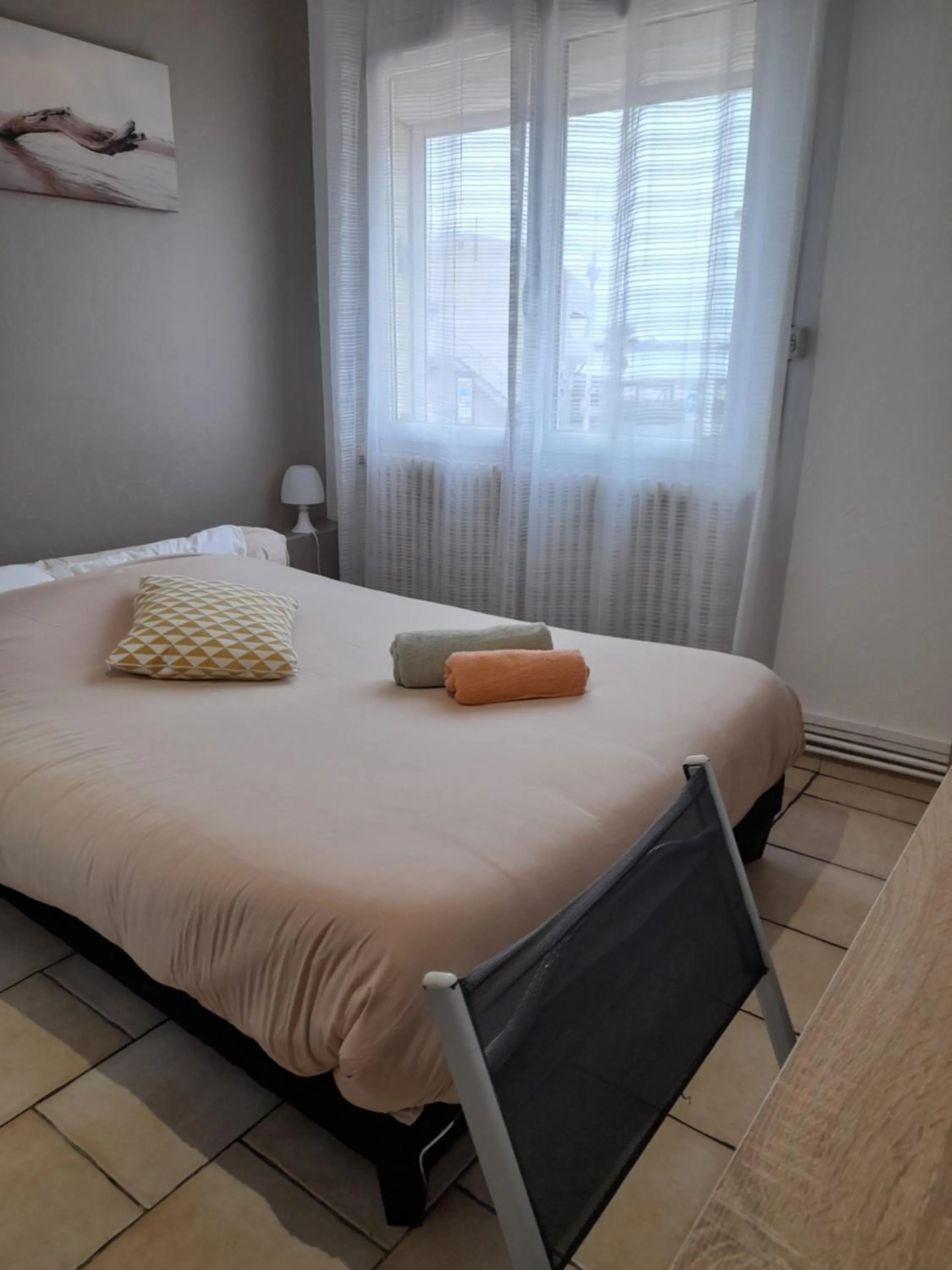 Bed in Hotel Restaurant Calypso