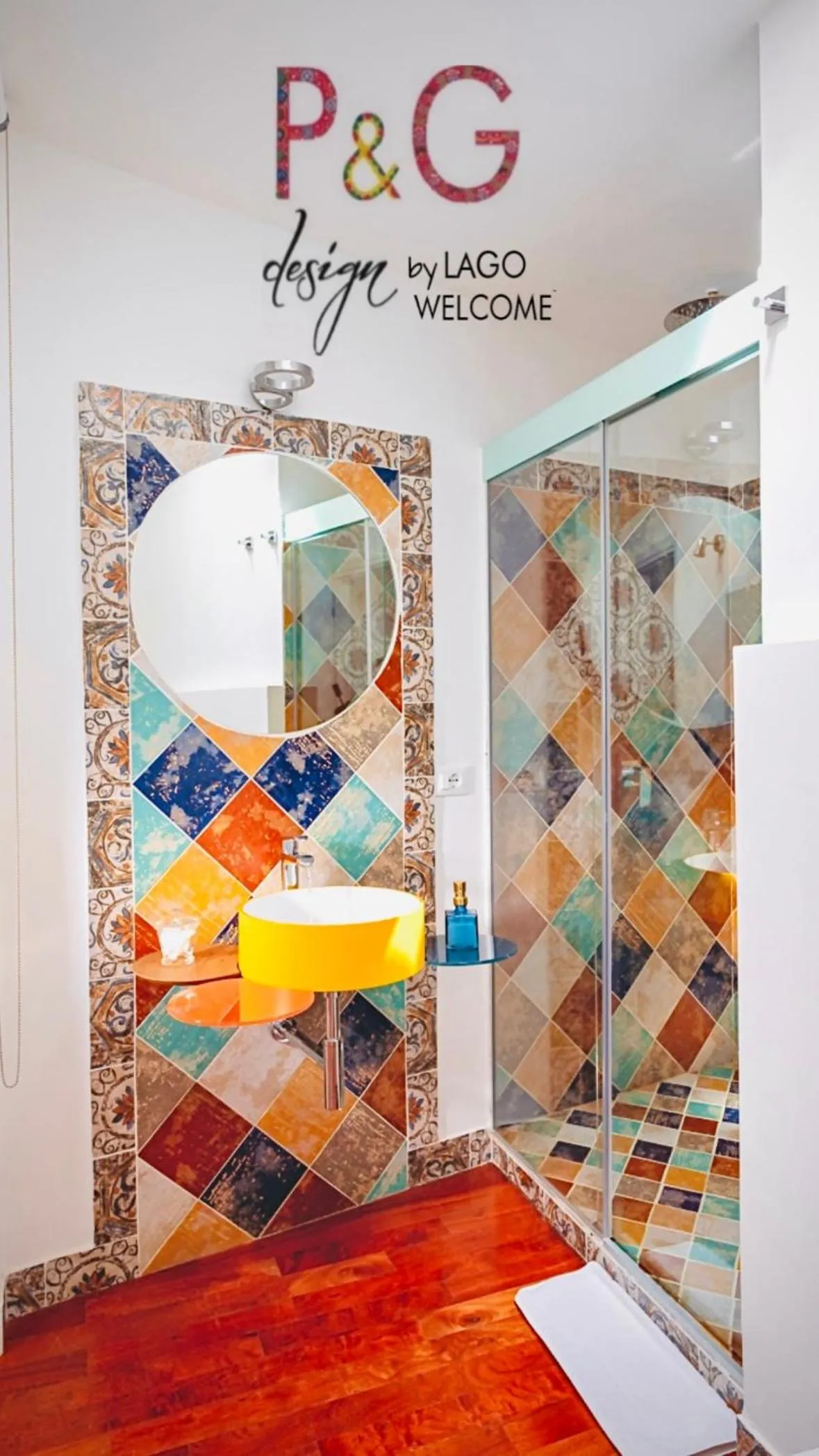 Bathroom in P&G design by Lago Welcome Enna