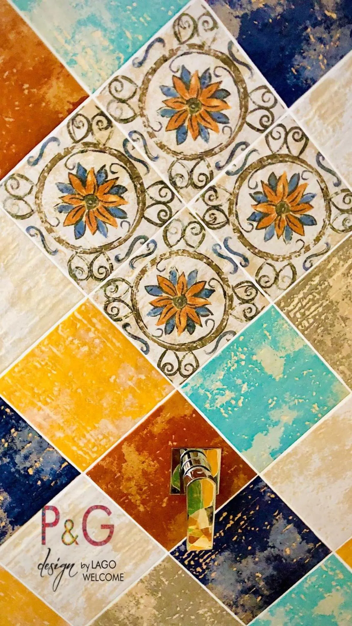 Decorative detail in P&G design by Lago Welcome Enna