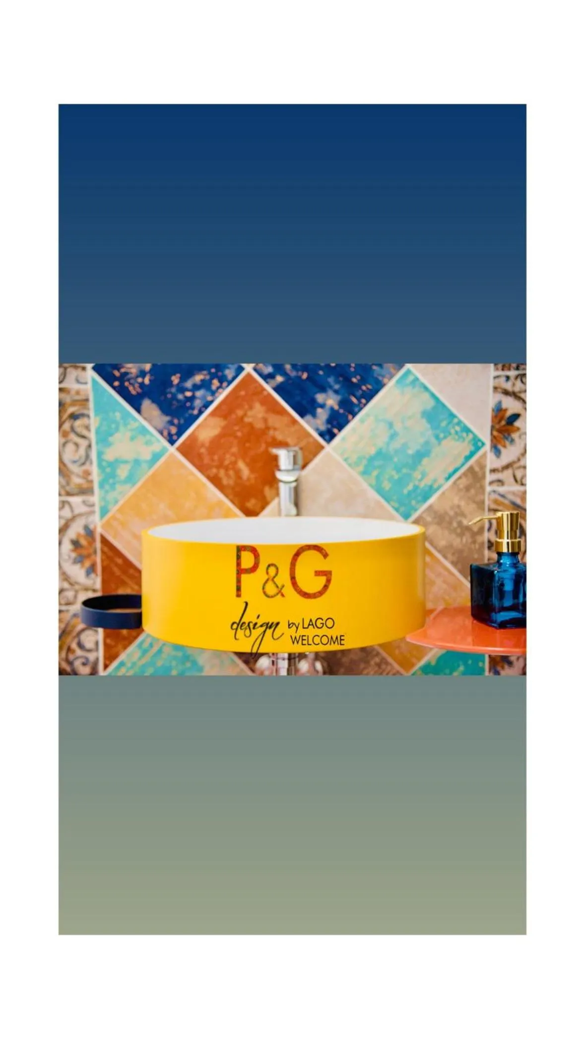 Decorative detail in P&G design by Lago Welcome Enna