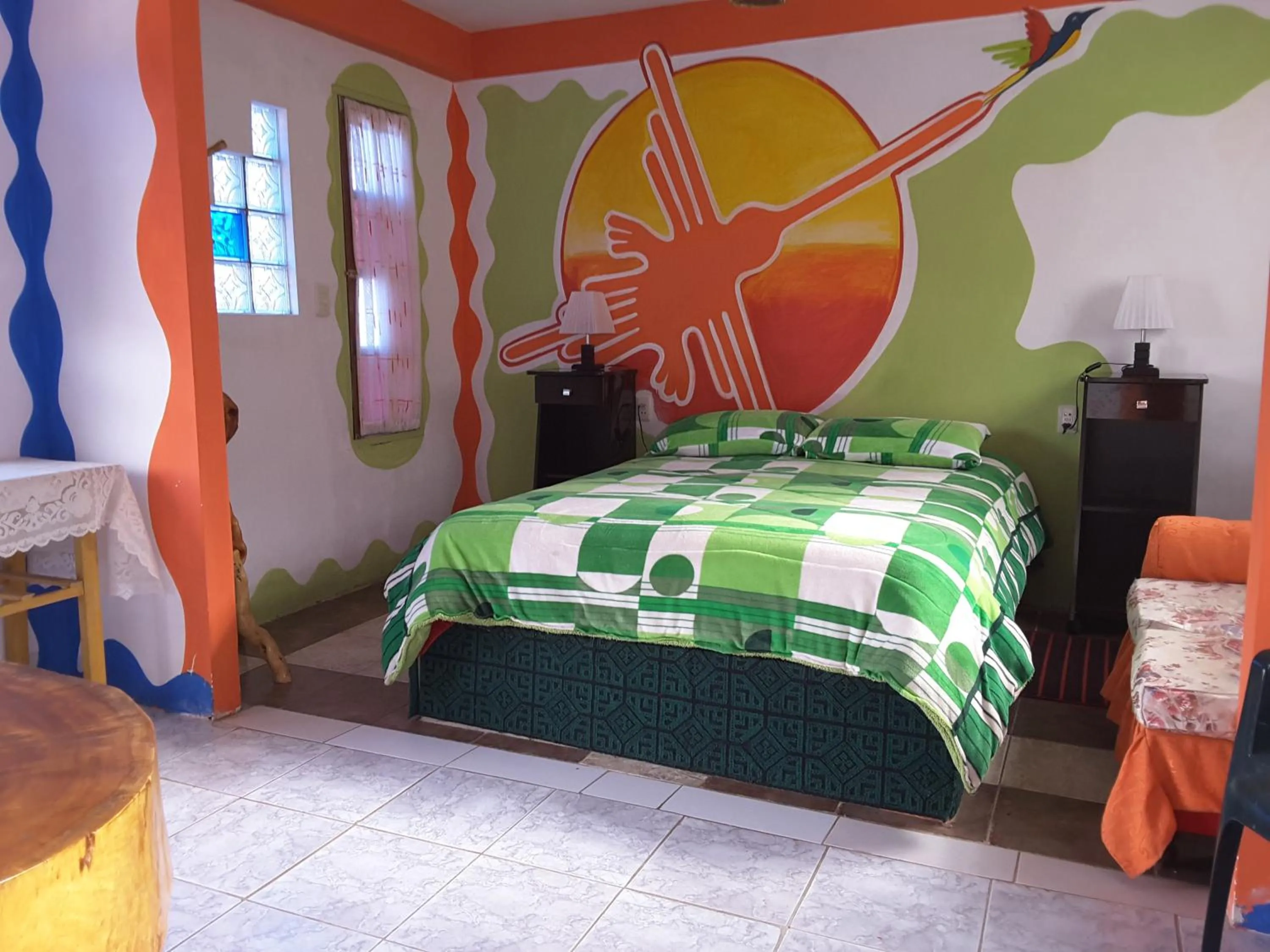 Decorative detail, Bed in Hostal La Casa del Sol