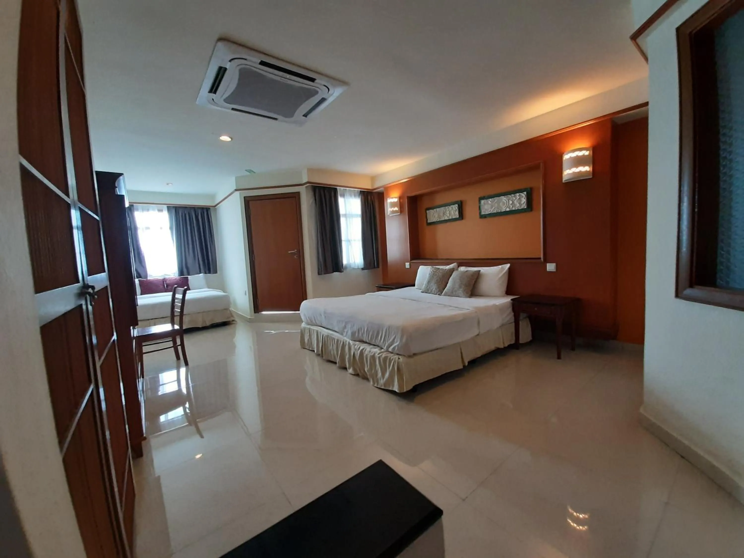 Bedroom, Bed in Wonderland Private Chalet at Port Dickson